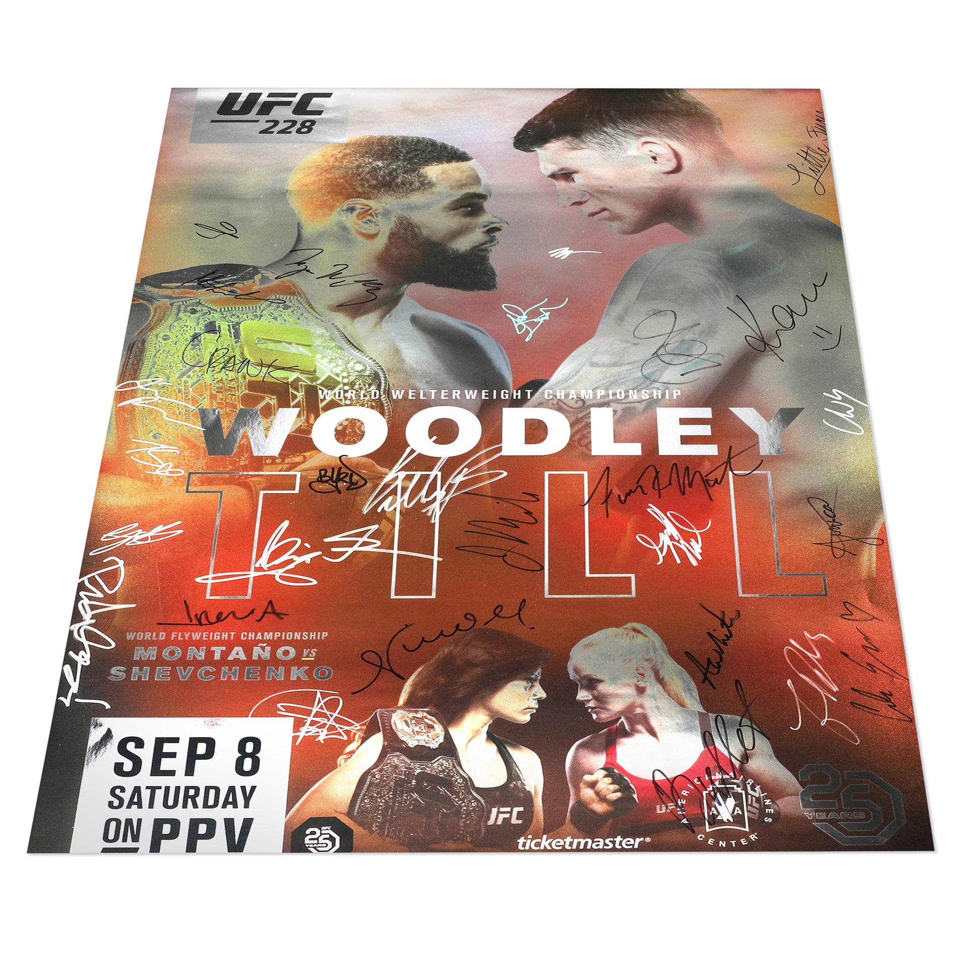 UFC 228: Woodley vs Till Autographed Event Poster