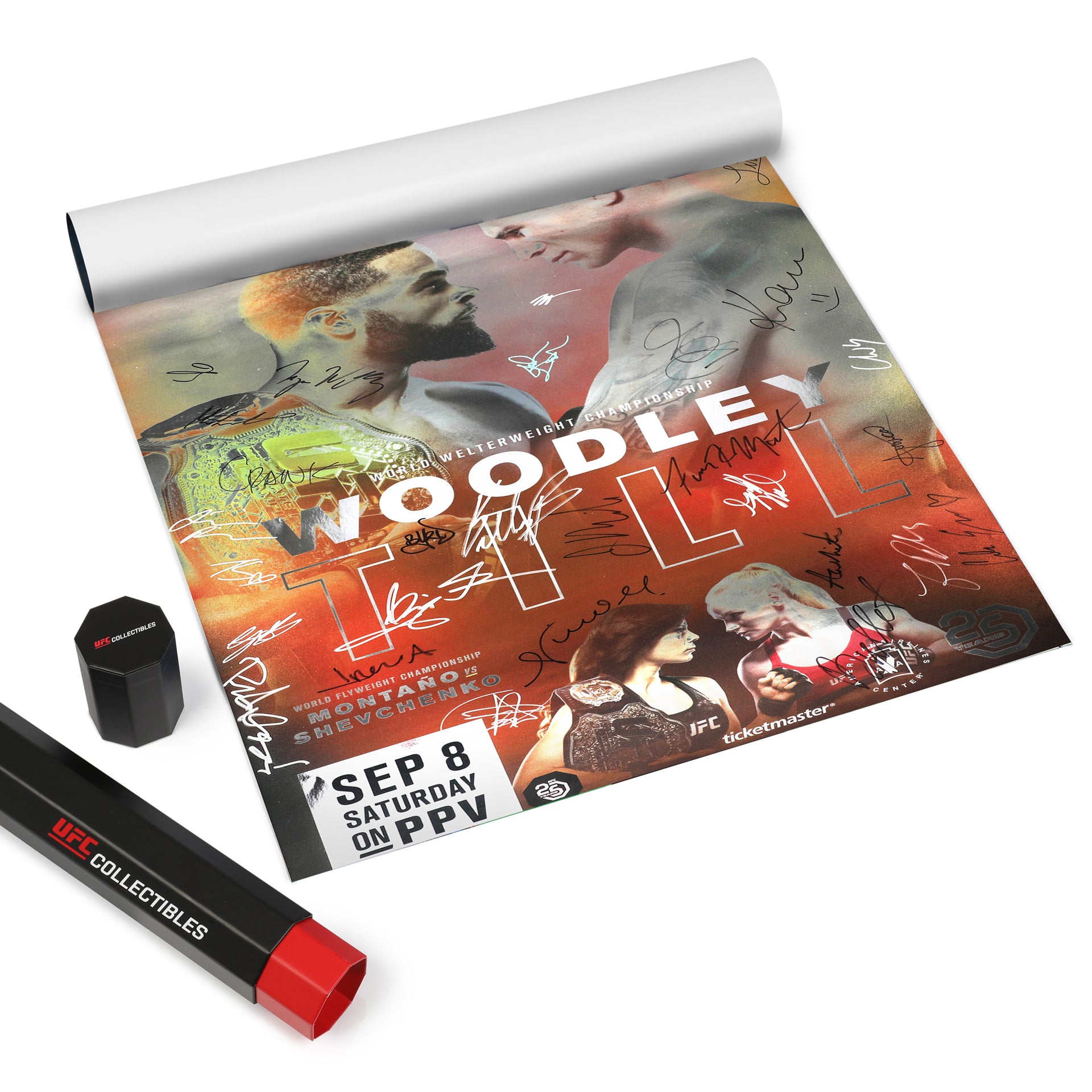 UFC 228: Woodley vs Till Autographed Event Poster