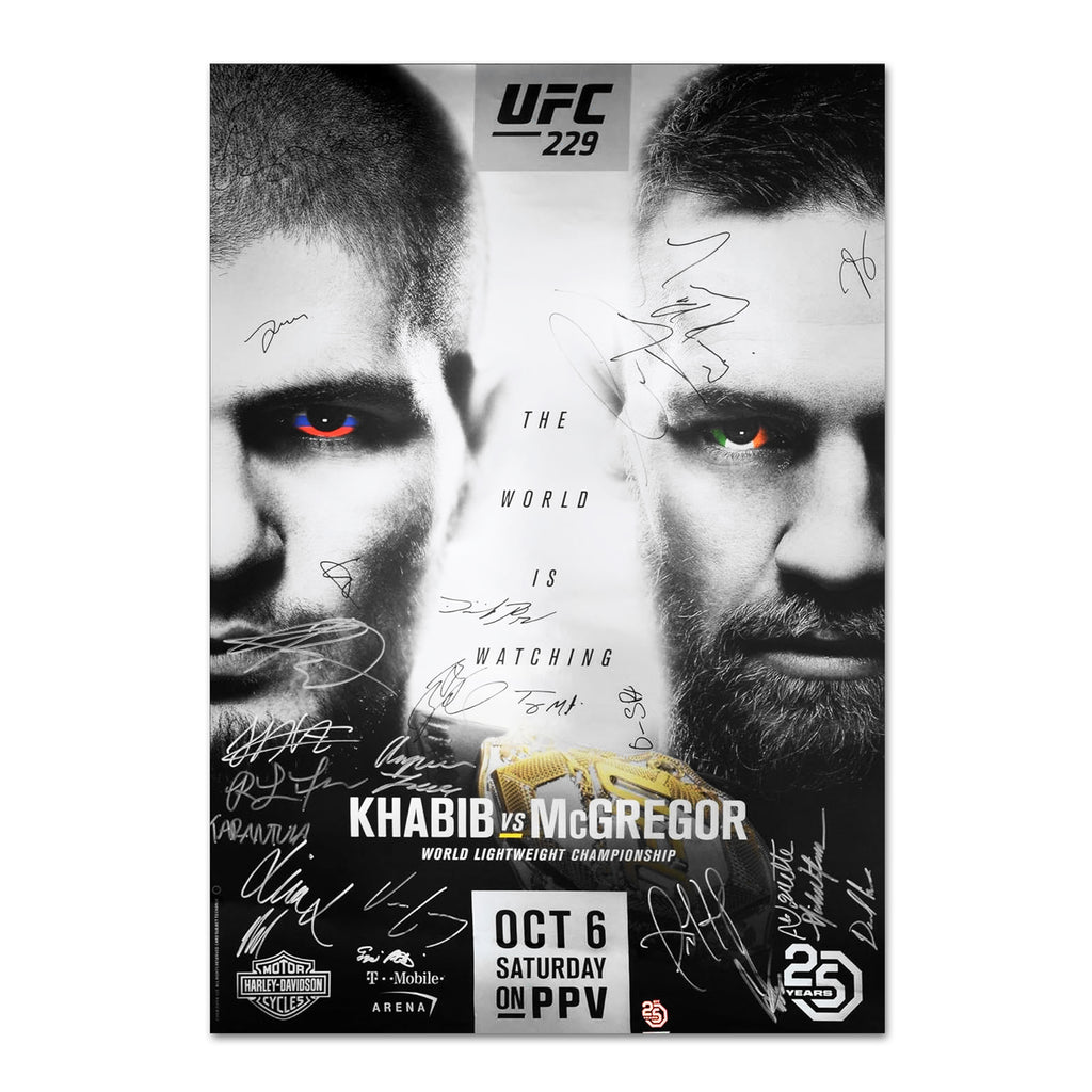 UFC 229: Khabib vs McGregor Autographed Event Poster