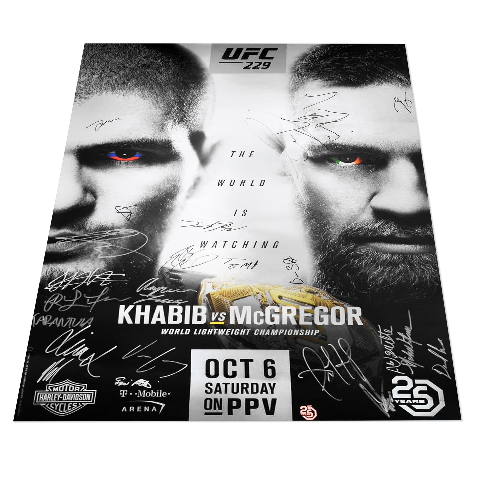 UFC 229: Khabib vs McGregor Autographed Event Poster