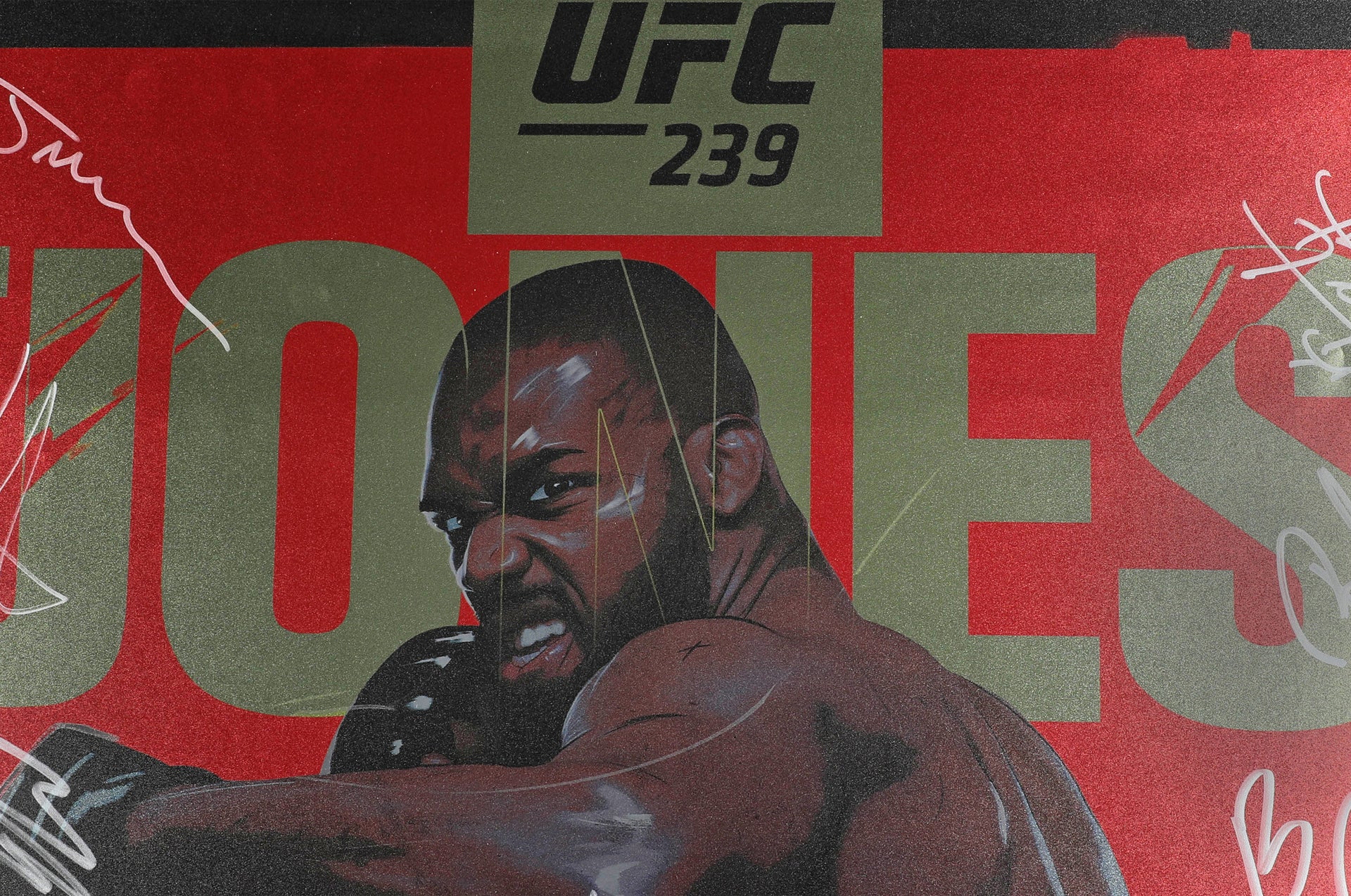 UFC 239: Jones vs Santos Autographed Event Poster