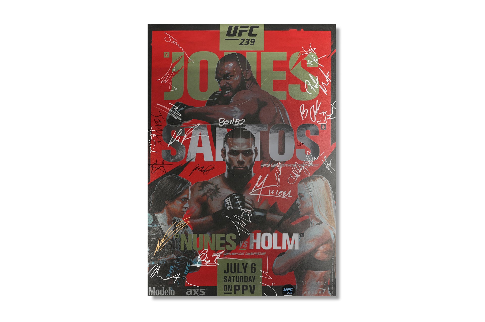 UFC 239: Jones vs Santos Autographed Event Poster