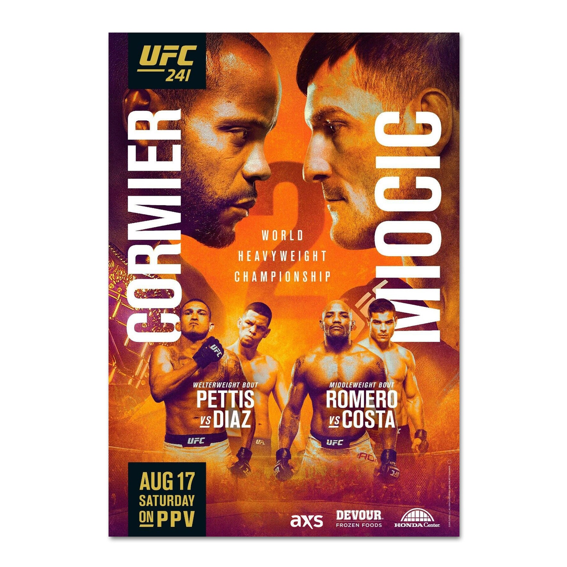 UFC 241: Cormier vs Miocic 2 Autographed Event Poster