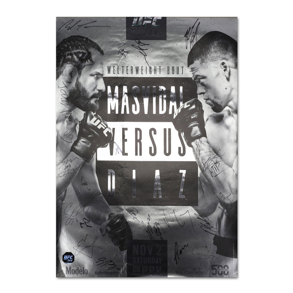 UFC 244: Masvidal vs Diaz Autographed Event Poster