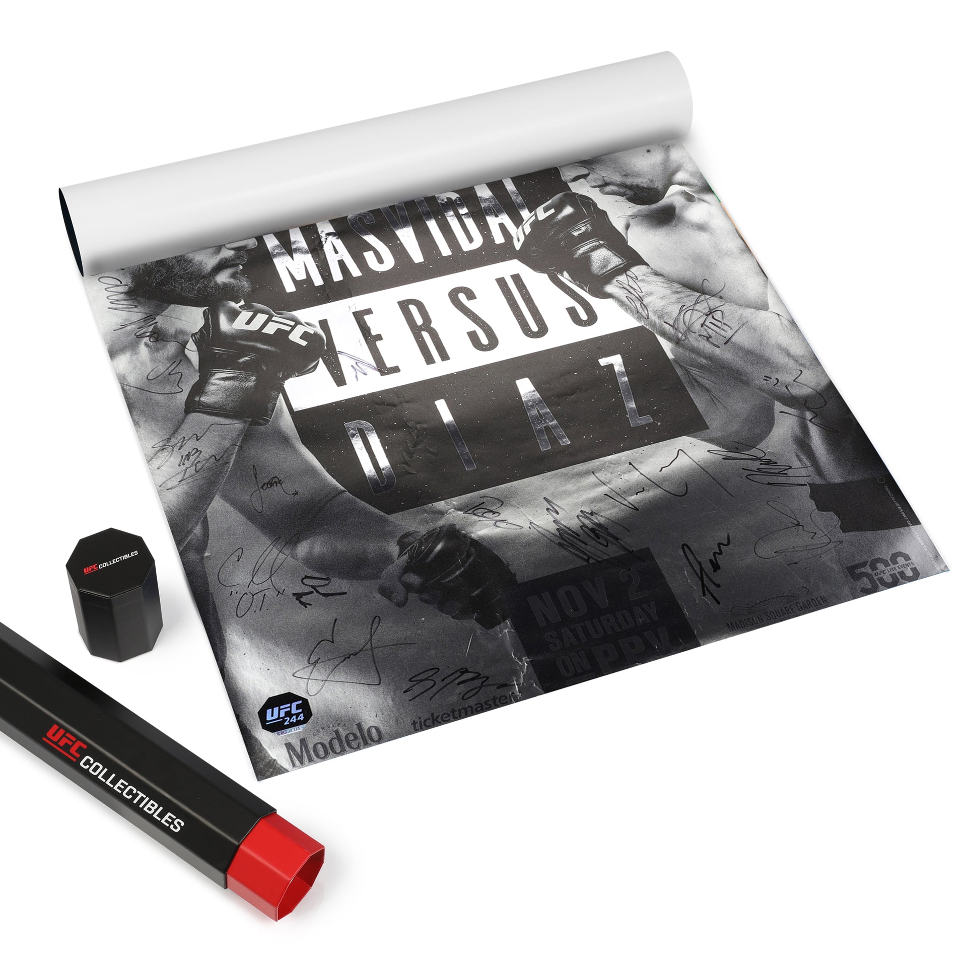 UFC 244: Masvidal vs Diaz Autographed Event Poster