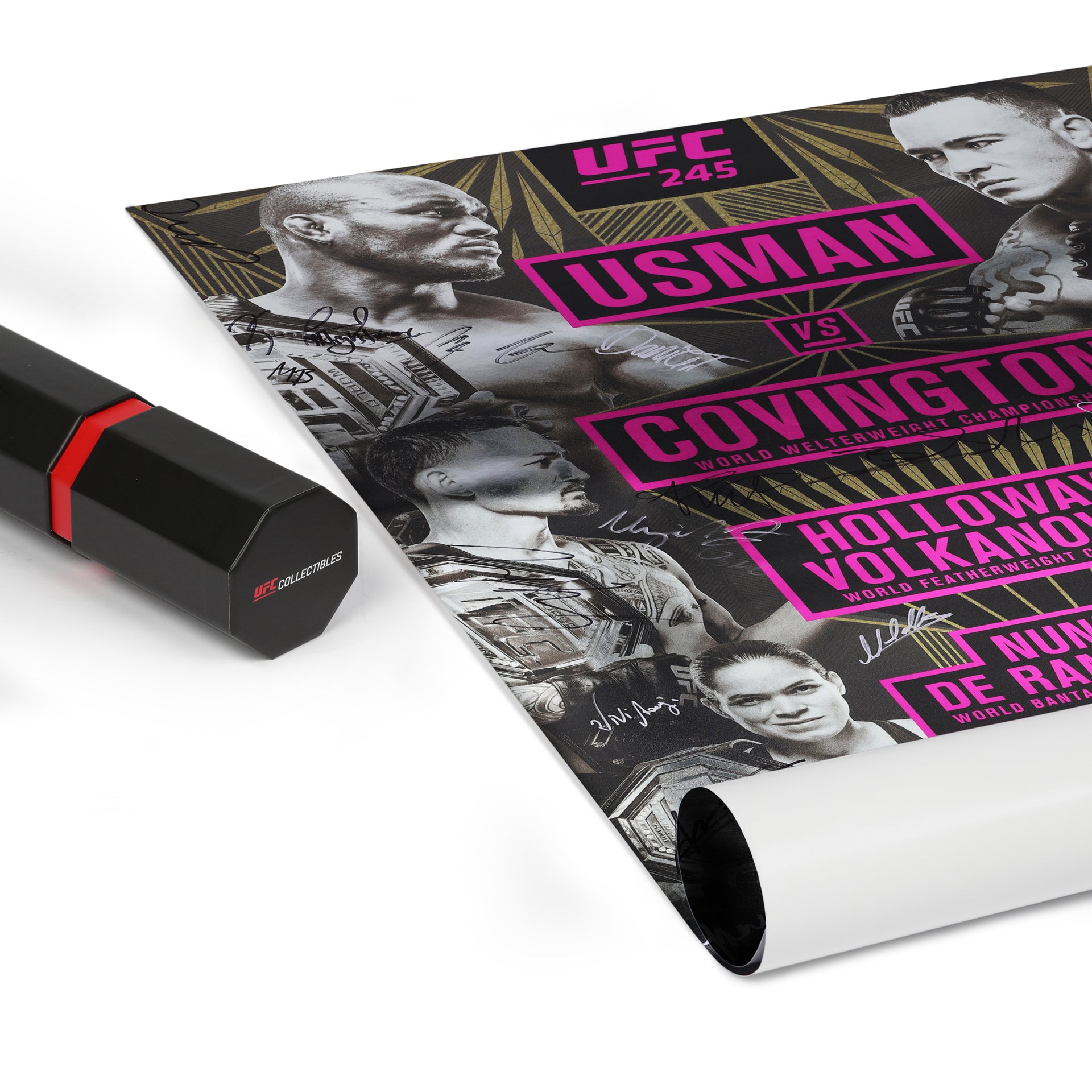 UFC 245: Usman vs Covington Autographed Event Poster