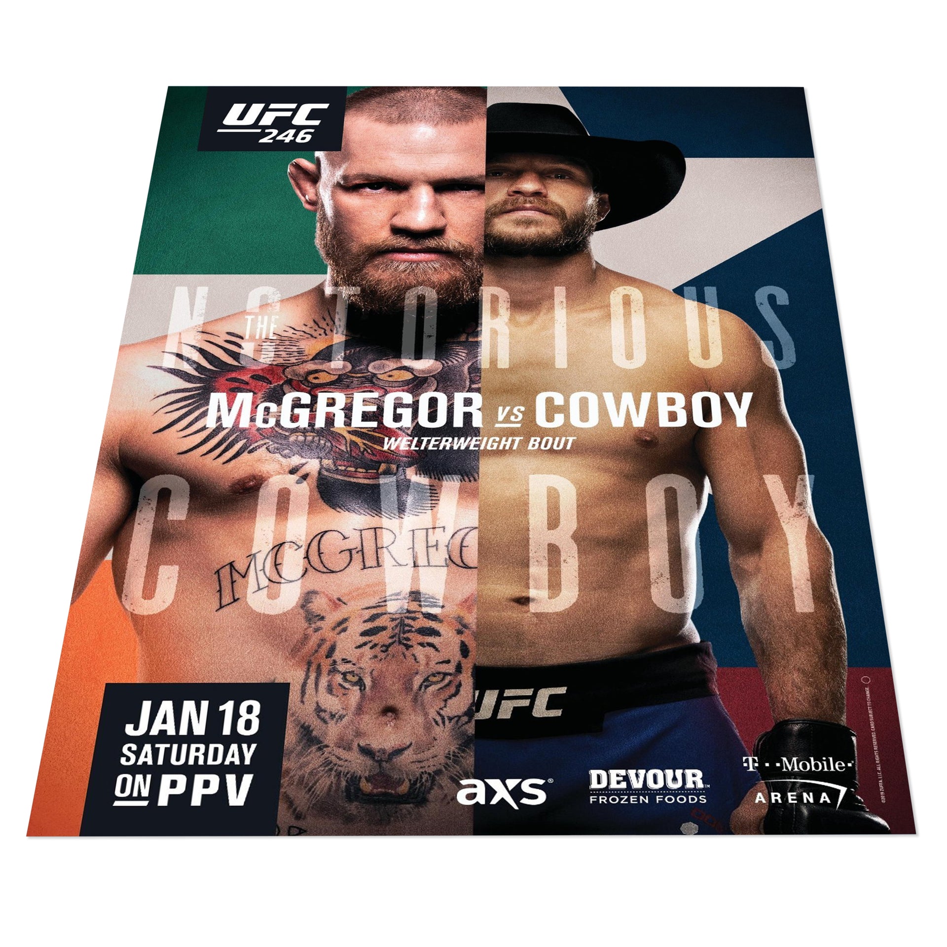UFC 246: McGregor vs Cowboy Autographed Event Poster