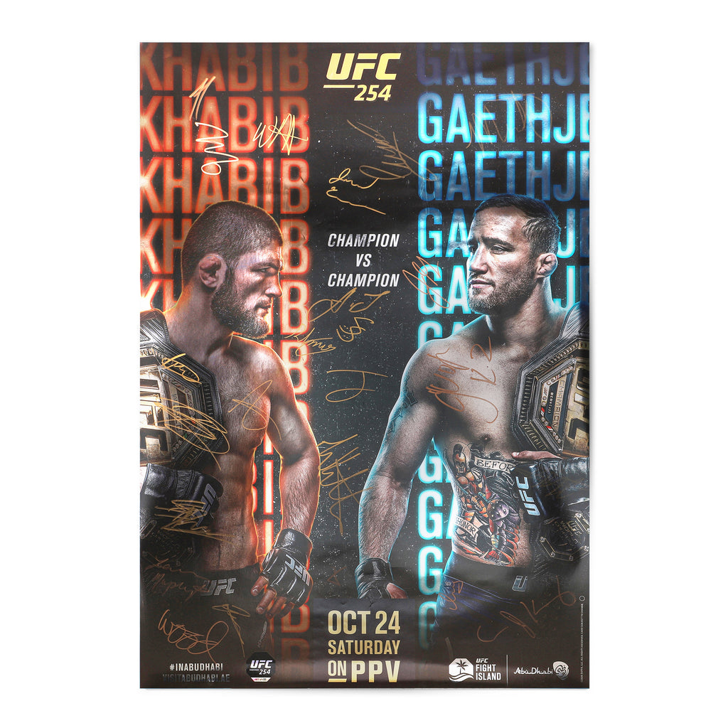 UFC 254: Nurmagomedov vs Gaethje Autographed Event Poster