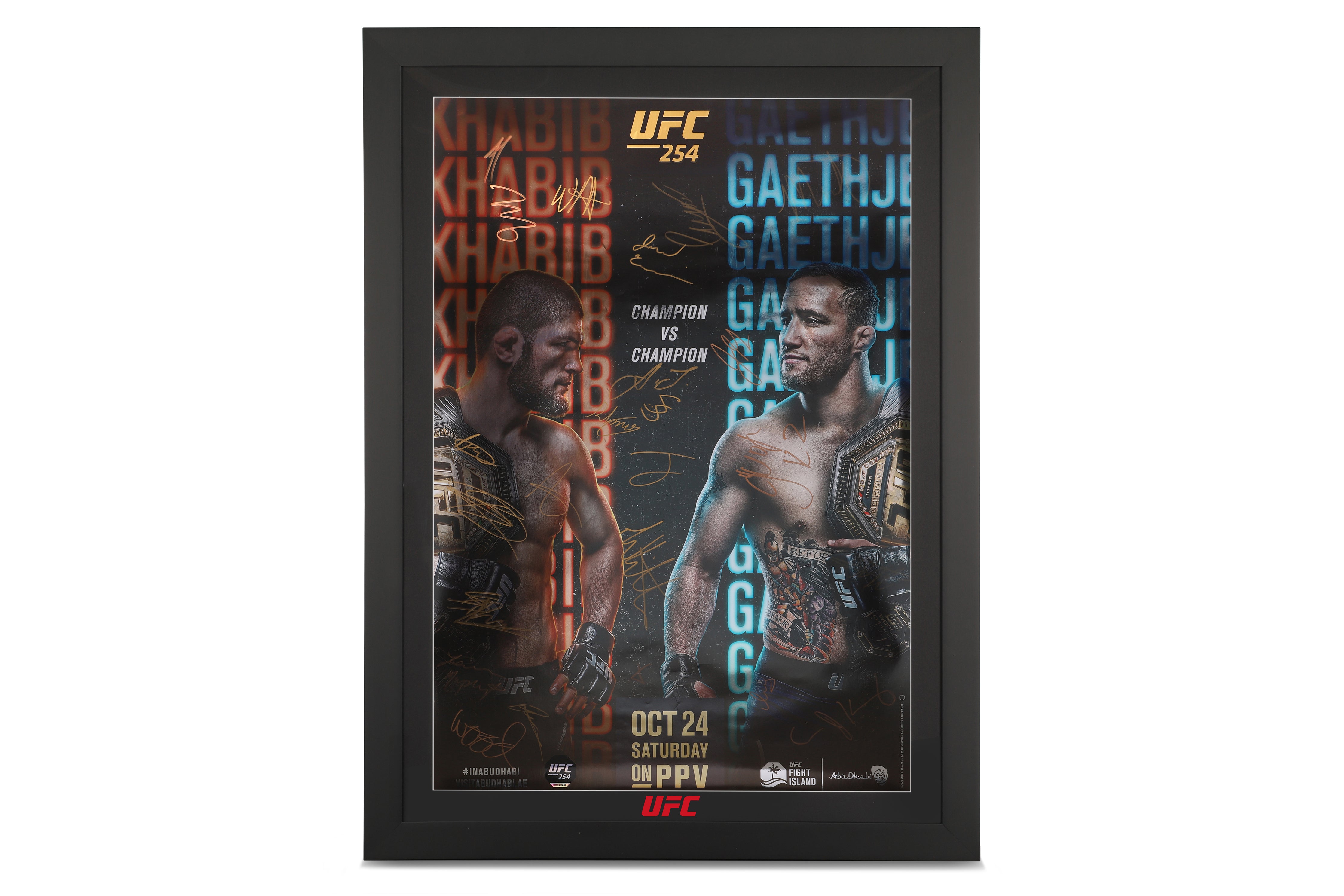 UFC 254: Khabib Vs. Gaethje Autographed Poster