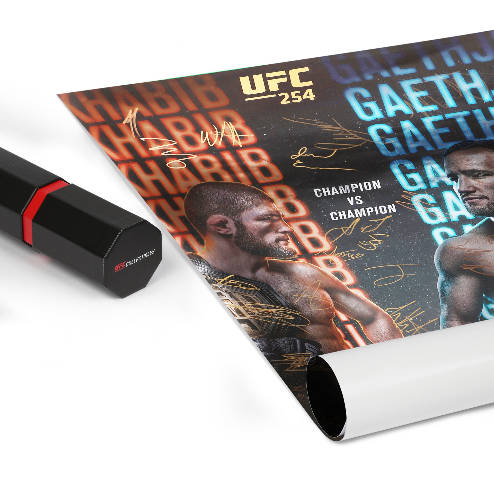 UFC 254: Nurmagomedov vs Gaethje Autographed Event Poster