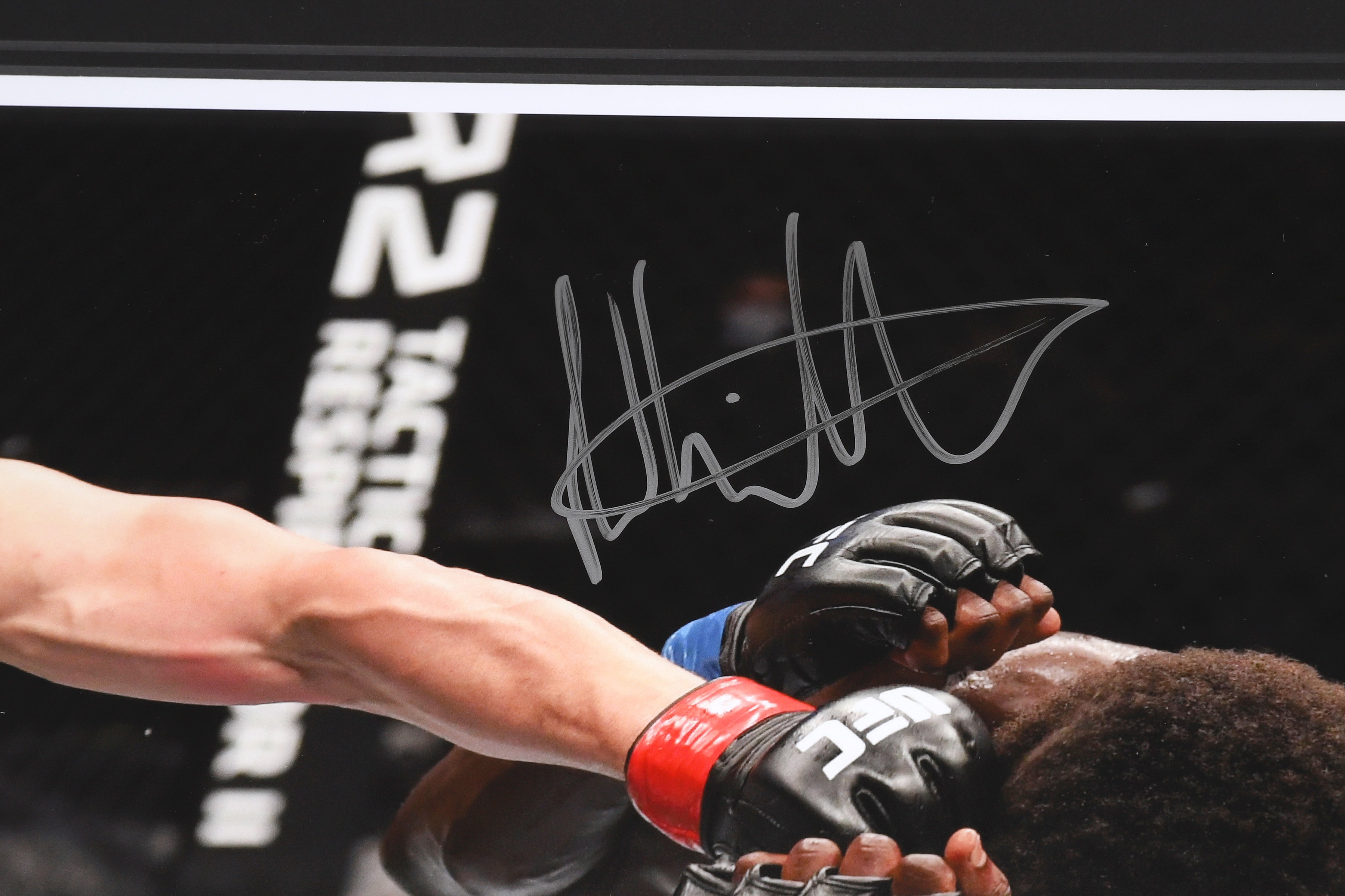 Robert Whittaker Signed Photo UFC 254 - Whittaker Punches Cannonier