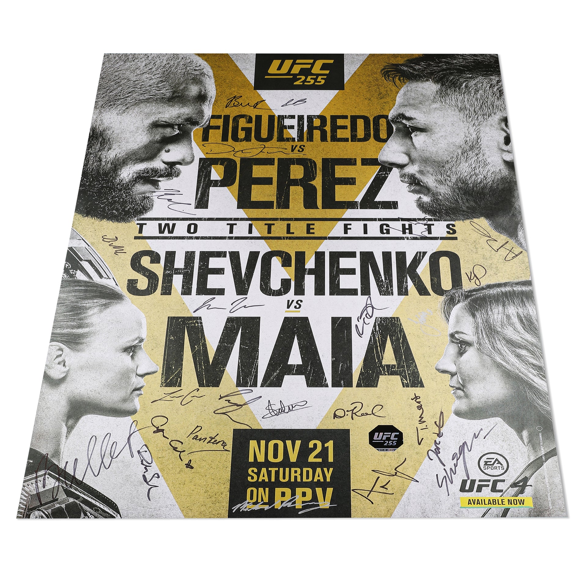 UFC 255: Figueiredo vs Perez Autographed Event Poster