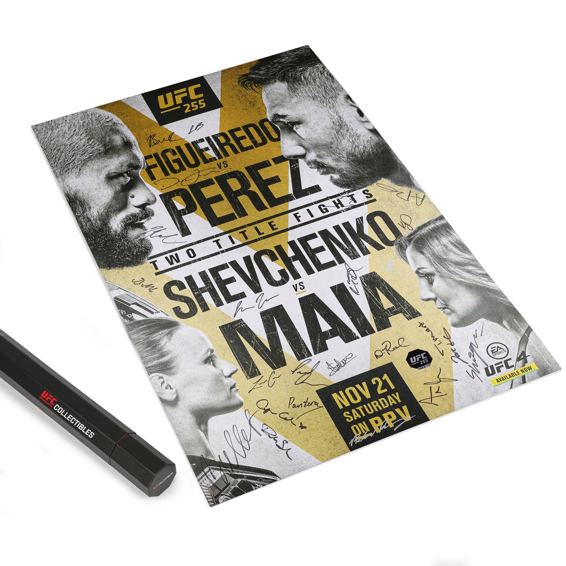UFC 255: Figueiredo vs Perez Autographed Event Poster