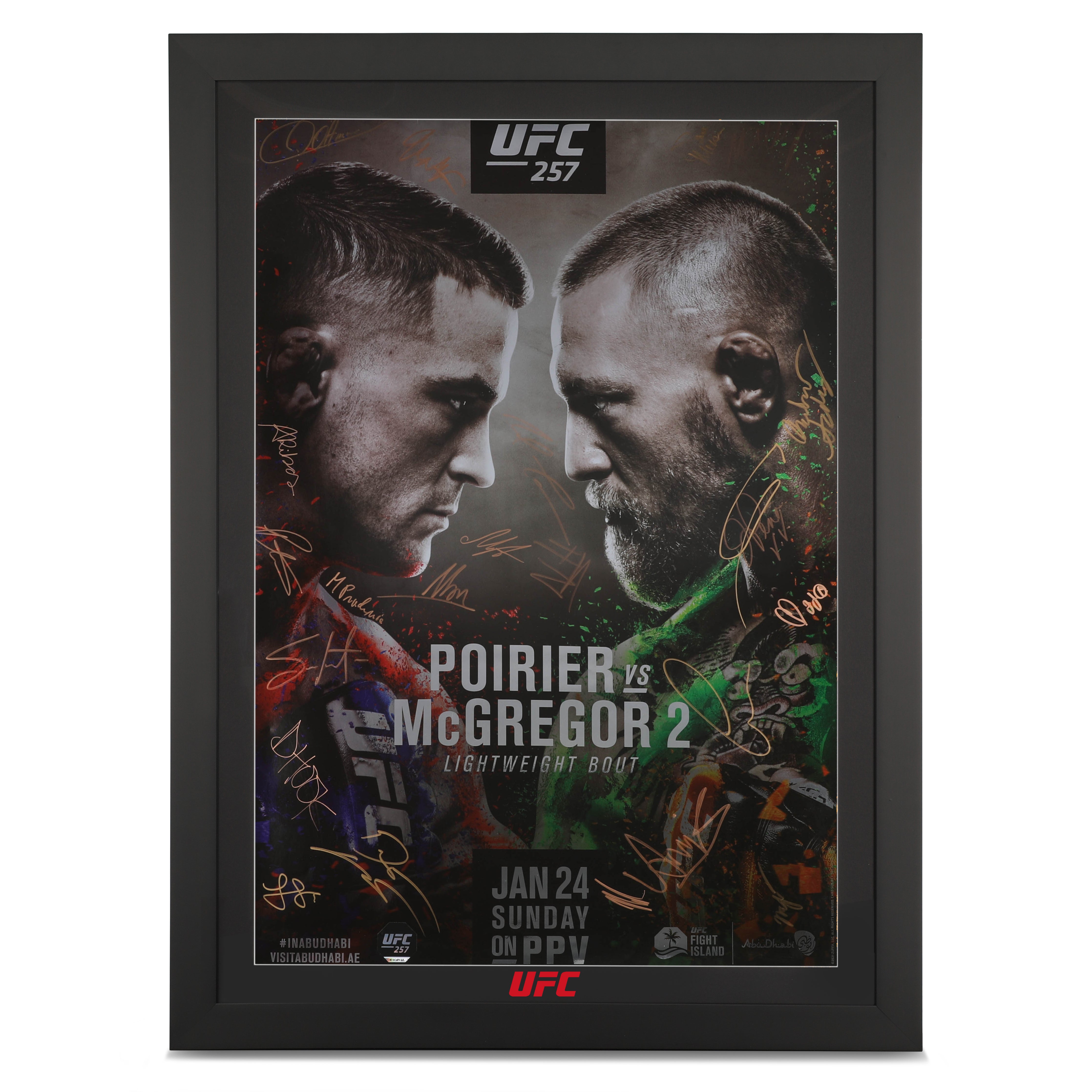 UFC 257: Poirier Vs. Mcgregor 2 Autographed Event Poster