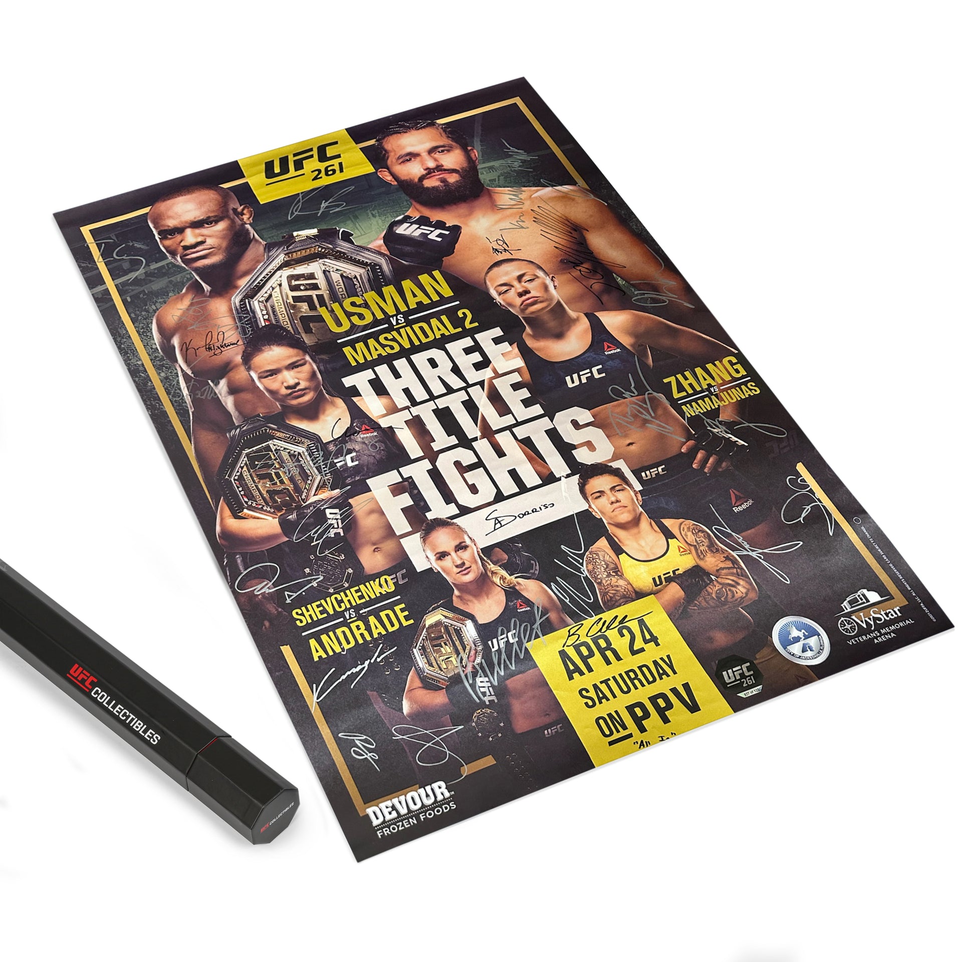 UFC 261: Usman vs Masvidal 2 Autographed Event Poster