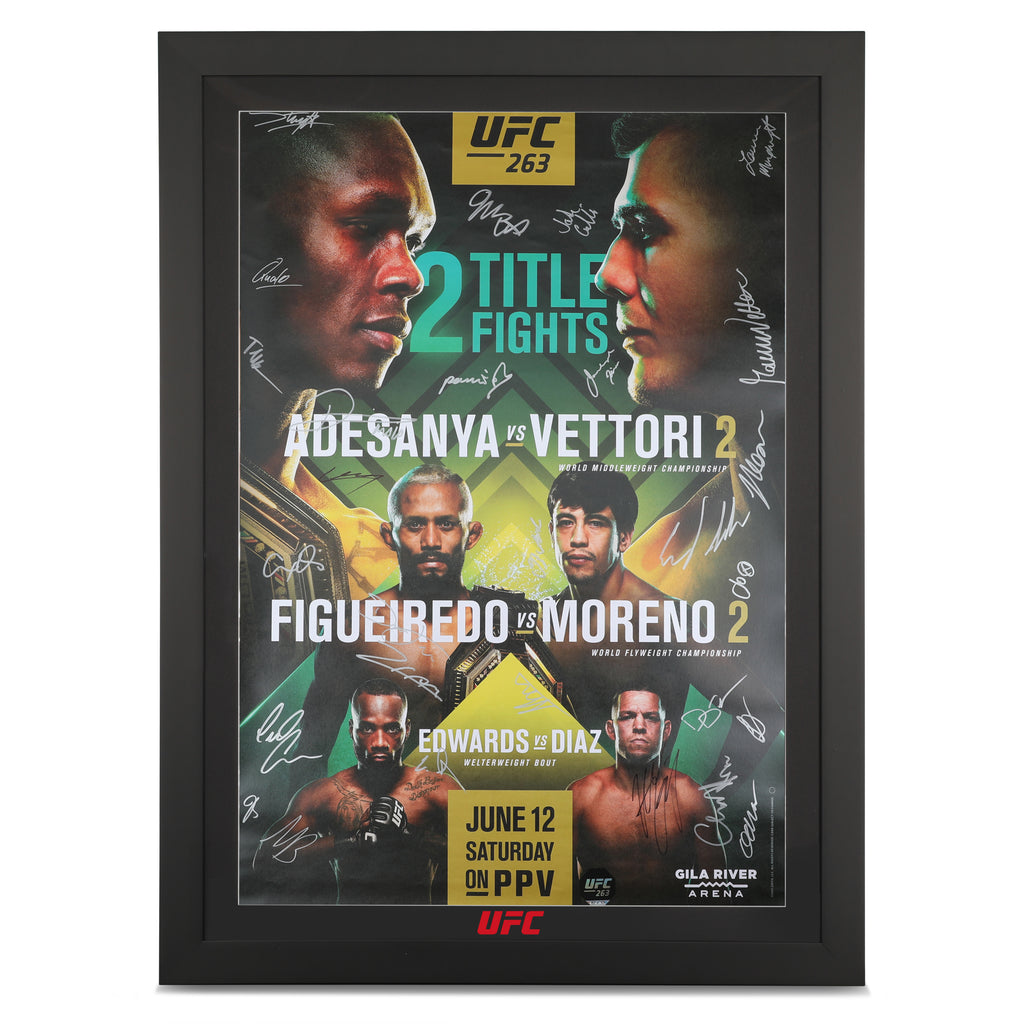 UFC 263: Adesanya vs Vettori 2 Autographed Event Poster