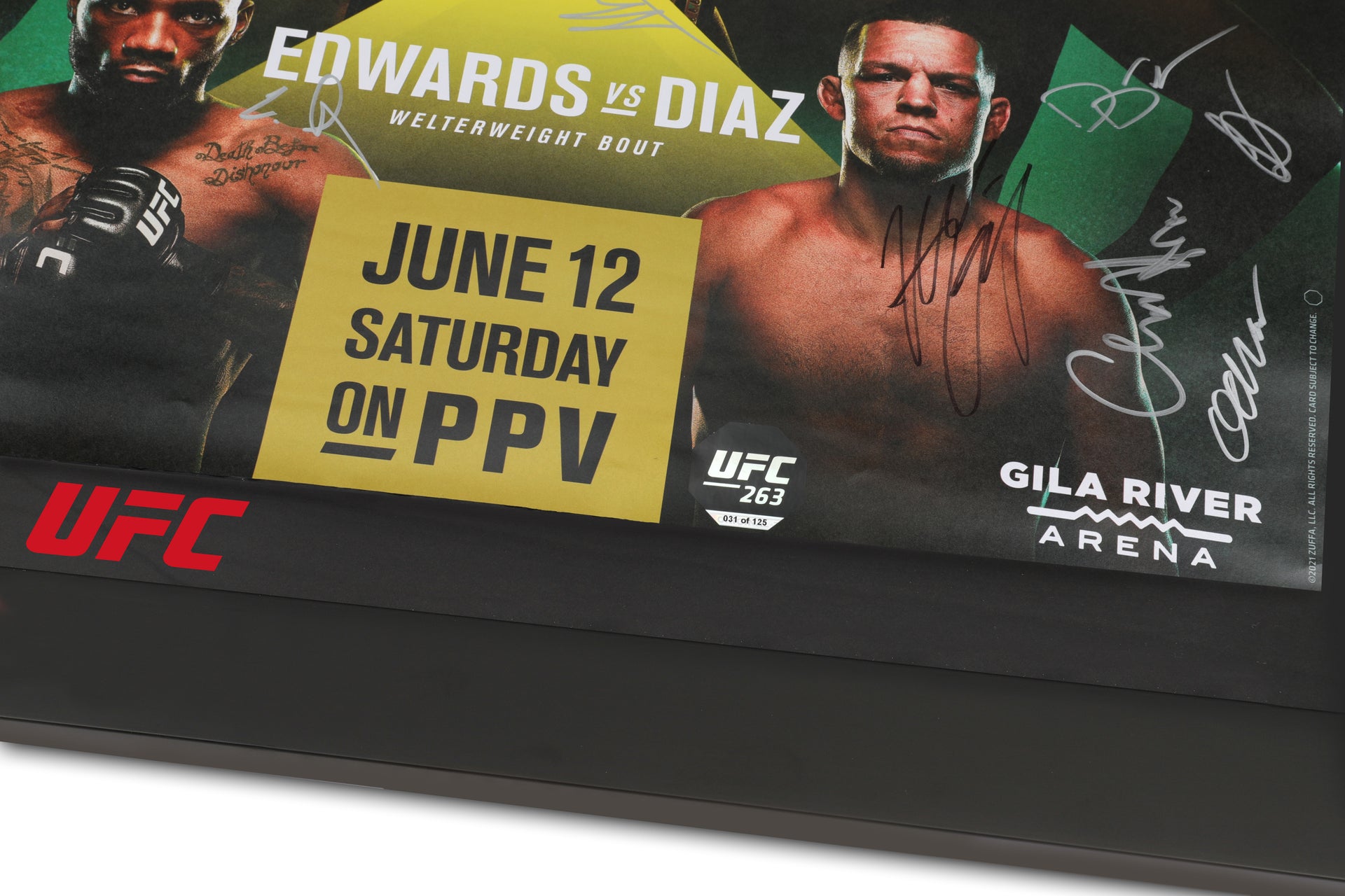 UFC 263: Adesanya vs Vettori 2 Autographed Event Poster