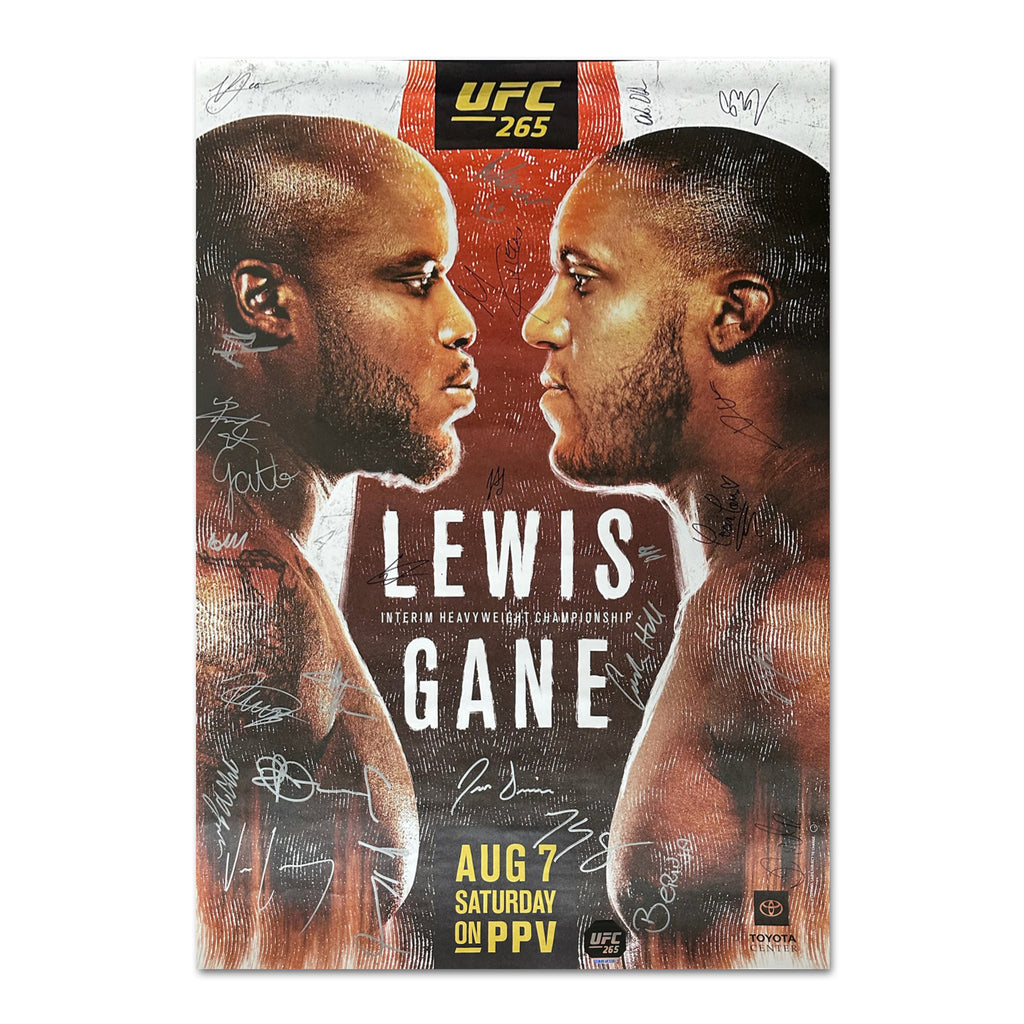 UFC 265: Lewis vs Gane Autographed Event Poster