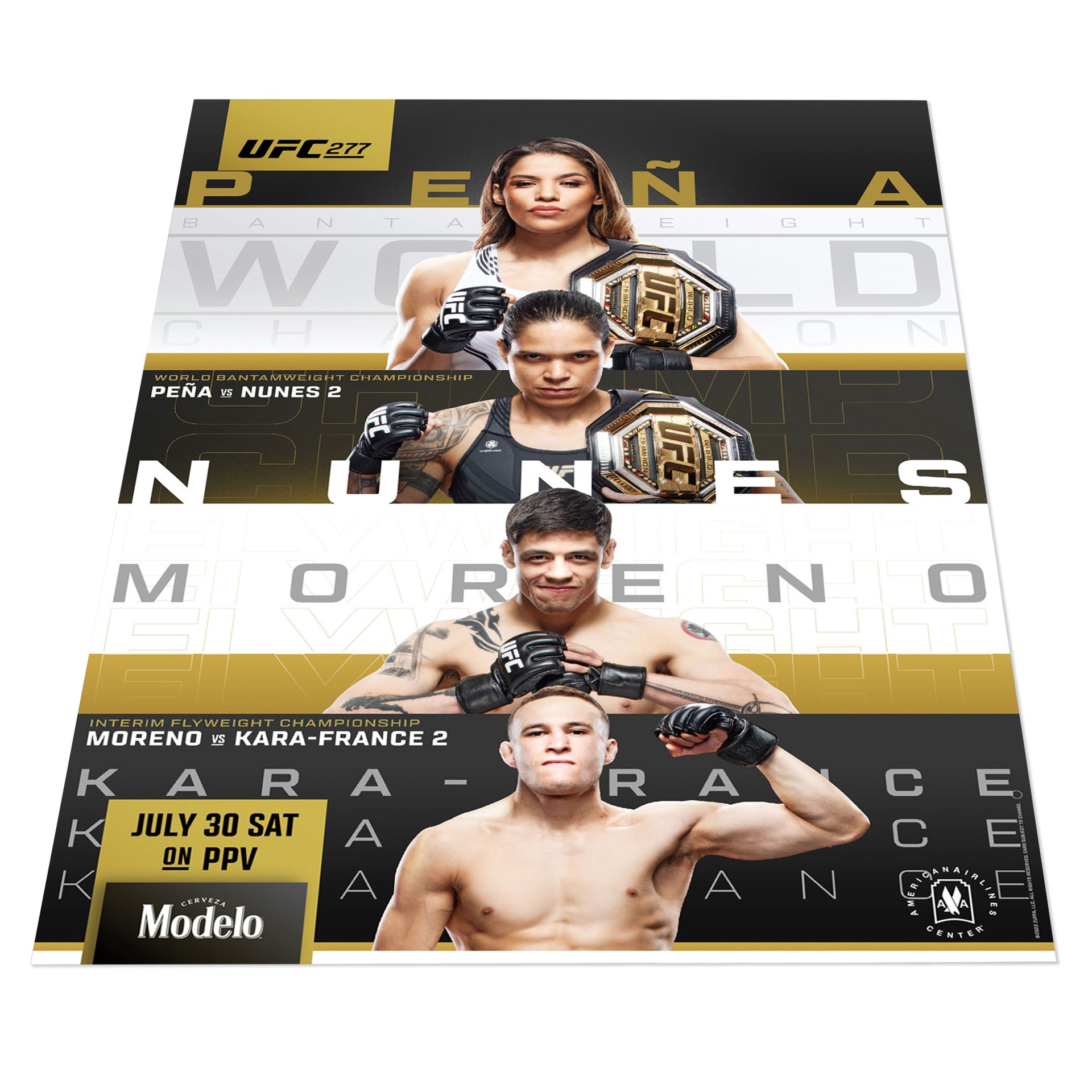 UFC 277: Peña vs Nunes 2 Autographed Event Poster