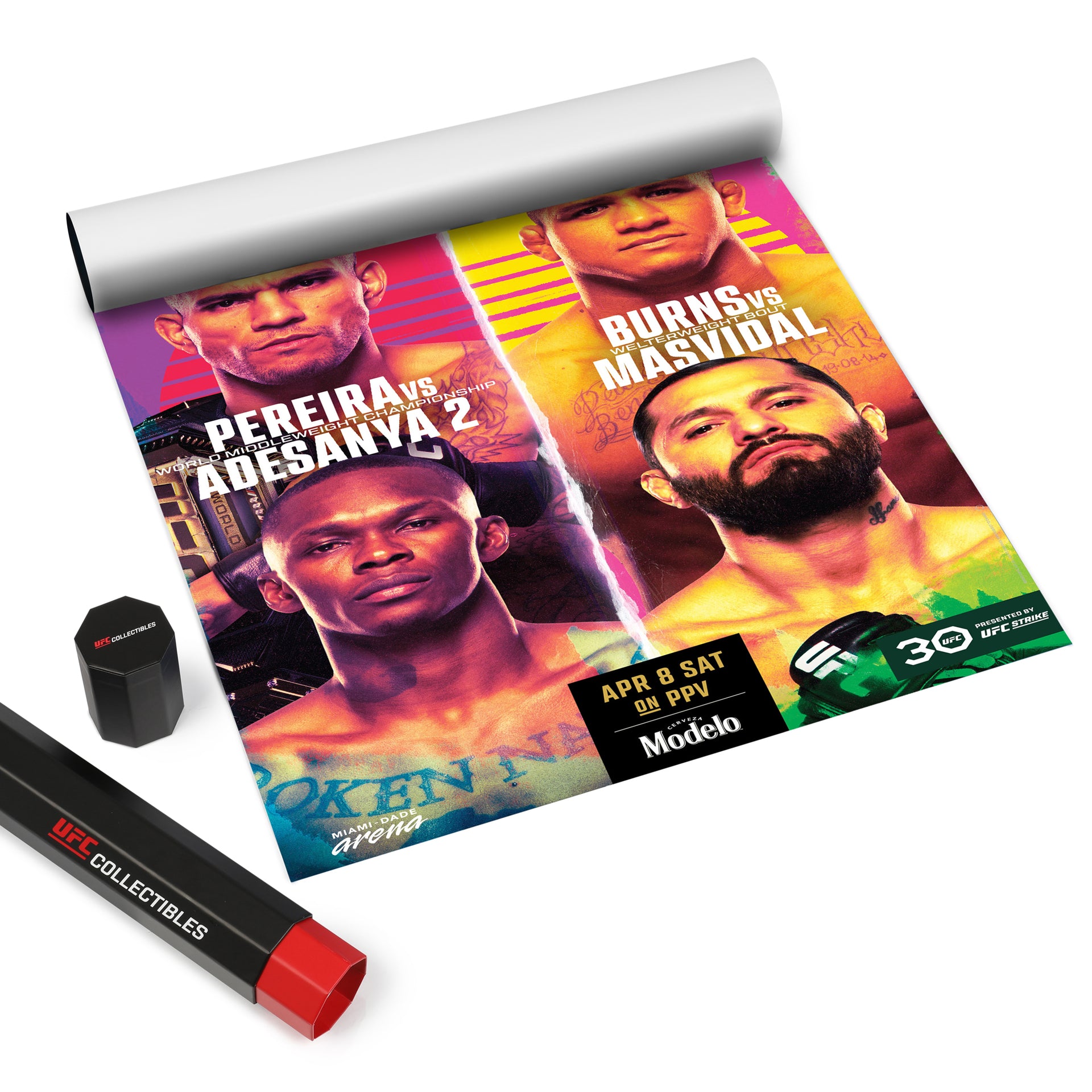 UFC 287: Pereira vs Adesanya 2 Autographed Event Poster
