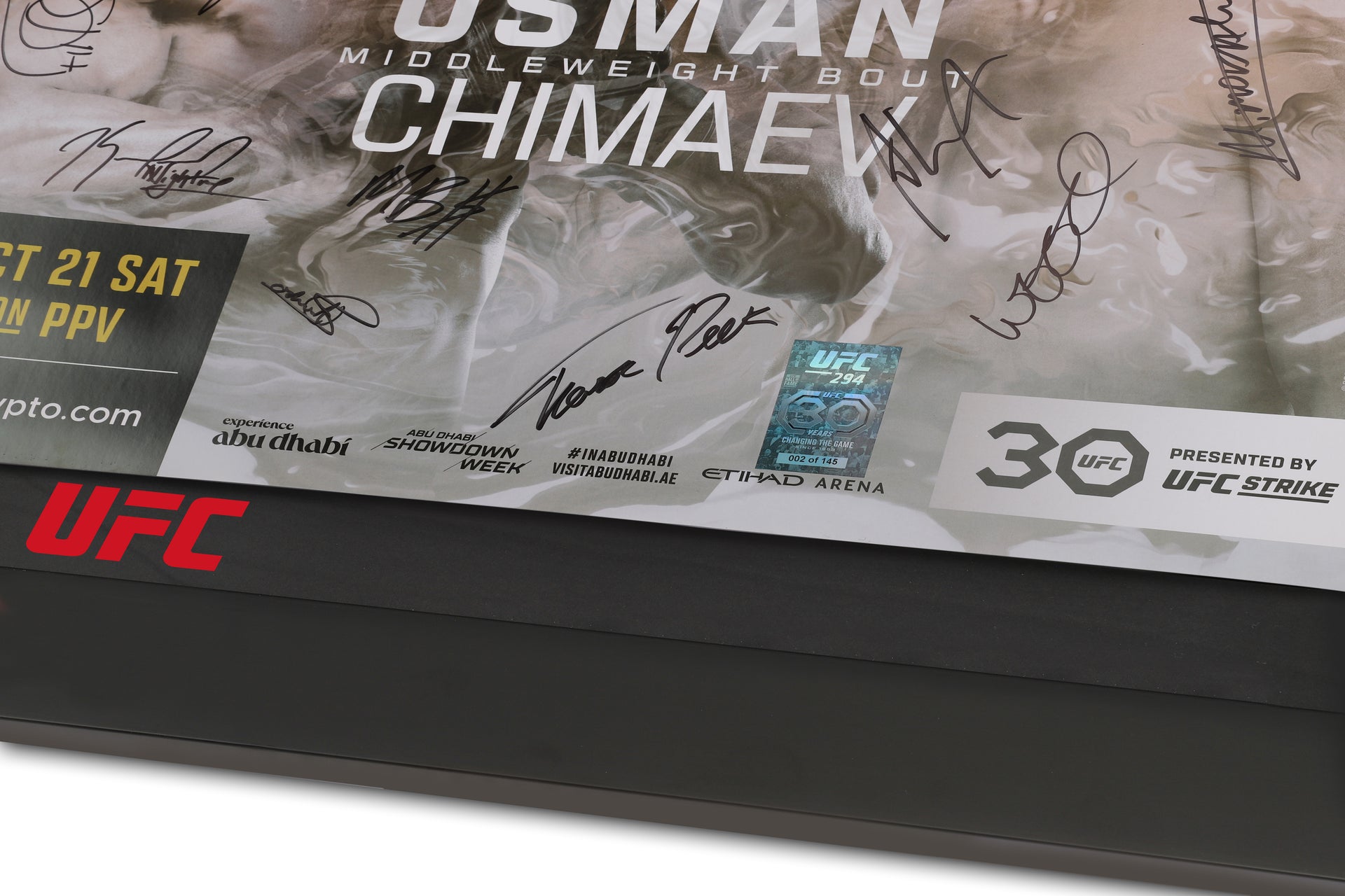 UFC 294: Makhachev vs Volkanovski 2 Autographed Event Poster