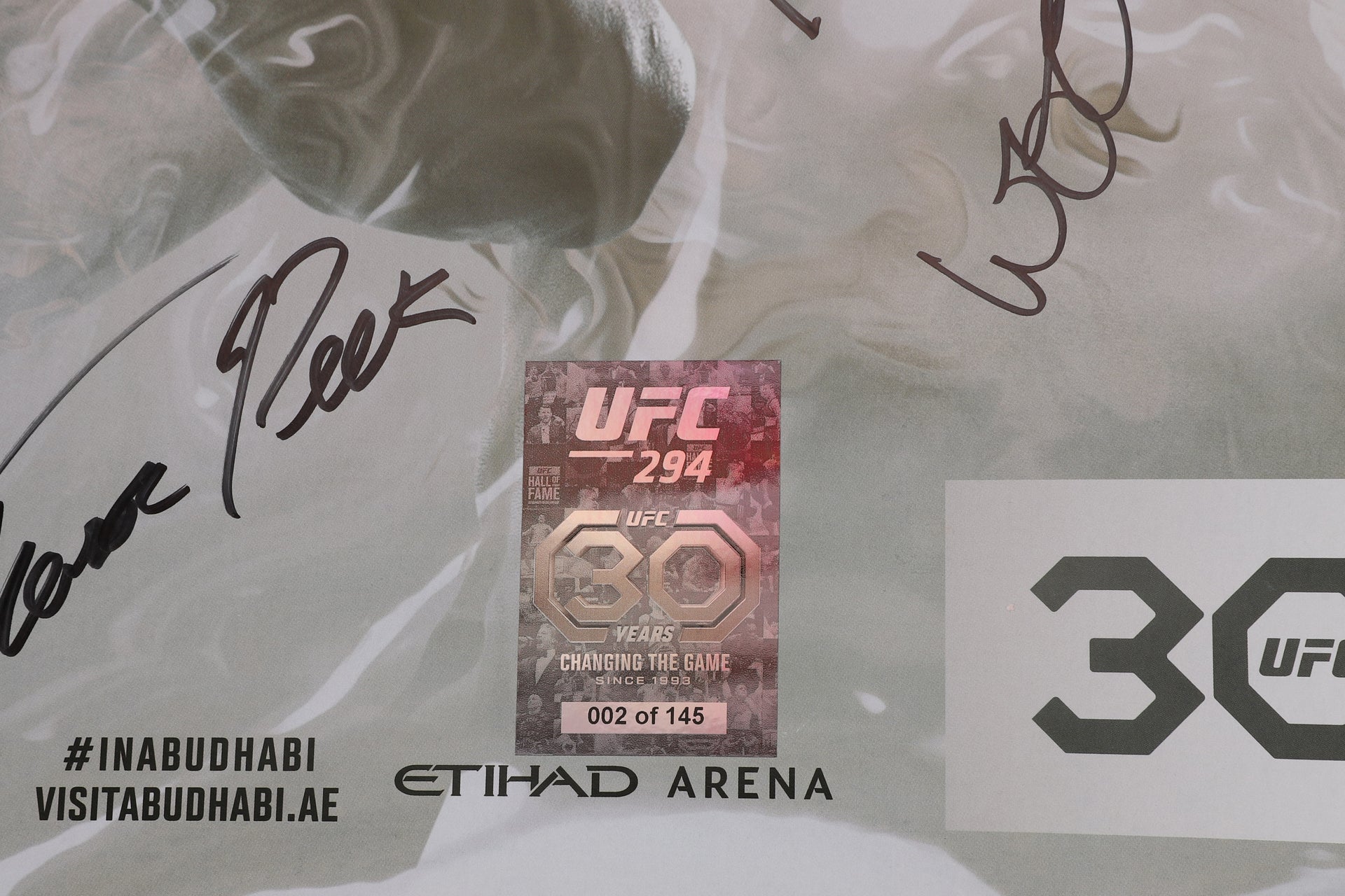 UFC 294: Makhachev vs Volkanovski 2 Autographed Event Poster