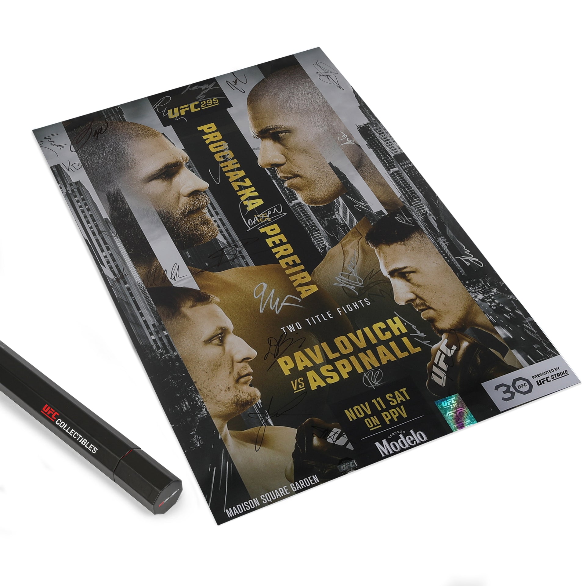 UFC 295: Procházka vs Pereira Autographed Event Poster