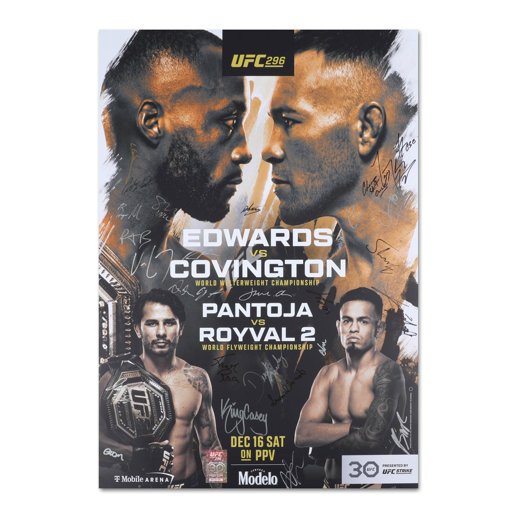 UFC 296: Edwards vs Covington Autographed Event Poster