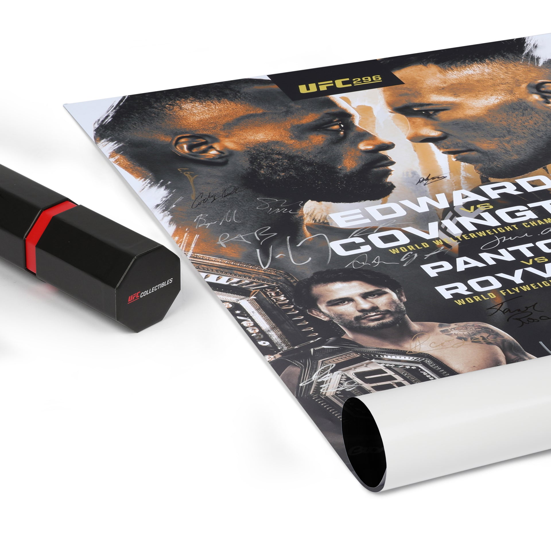 UFC 296: Edwards vs Covington Autographed Event Poster