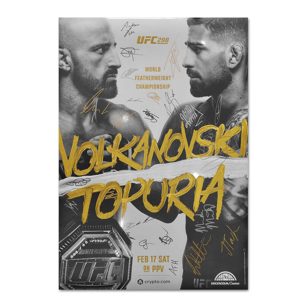 UFC 298: Volkanovski vs Topuria Autographed Event Poster