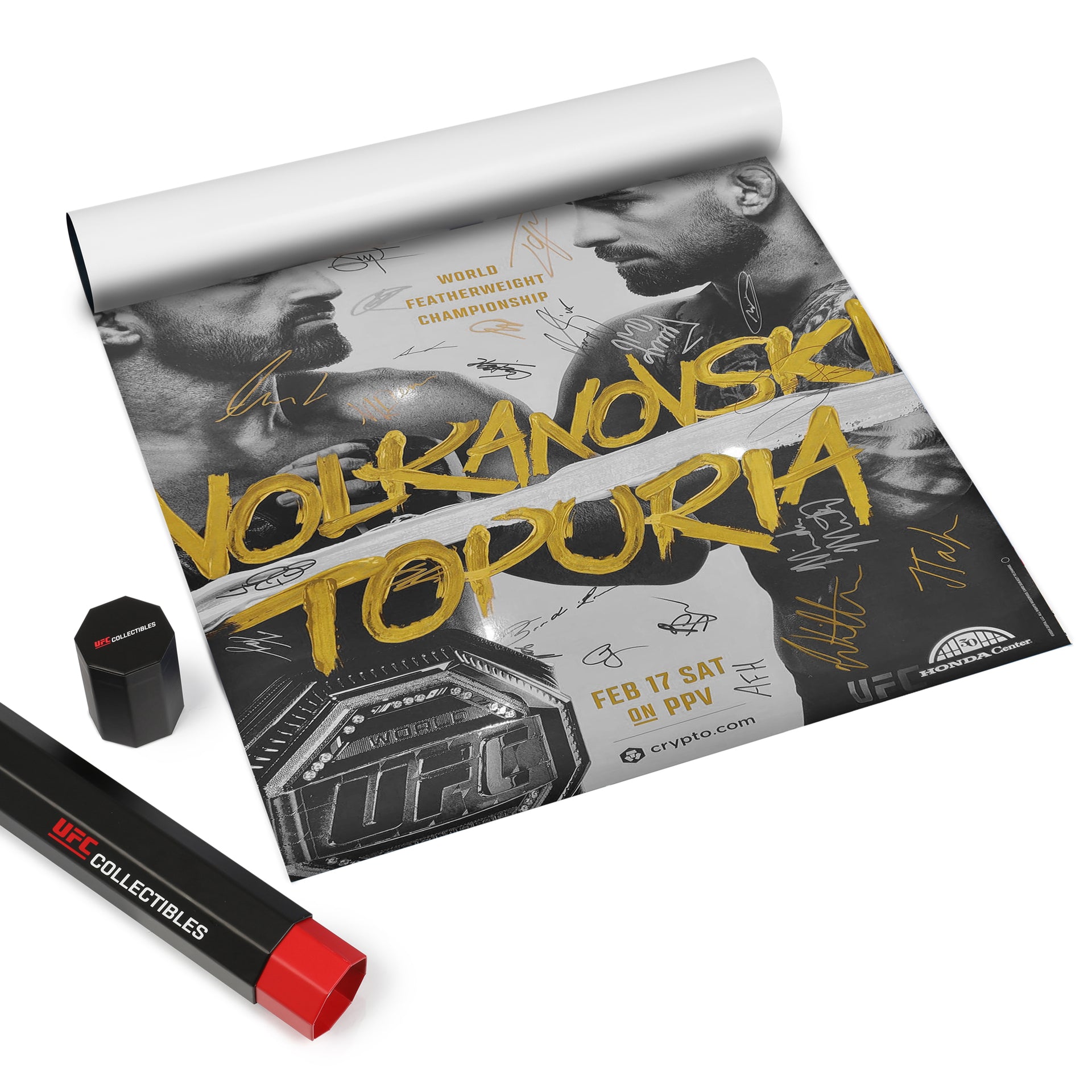 UFC 298: Volkanovski vs Topuria Autographed Event Poster