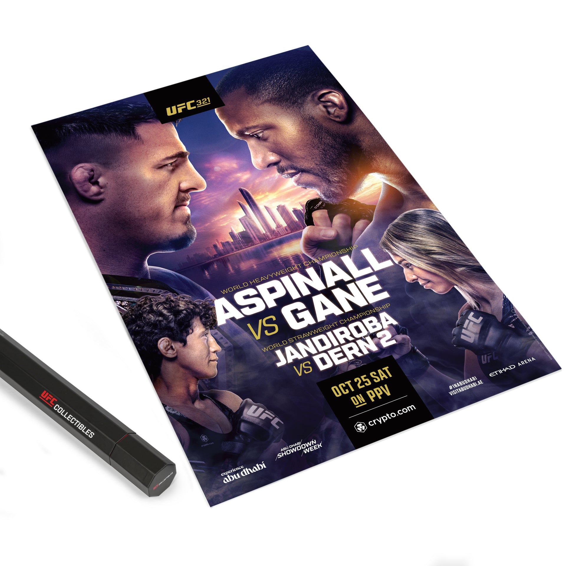 UFC 321: Aspinall vs Gane Autographed Event Poster