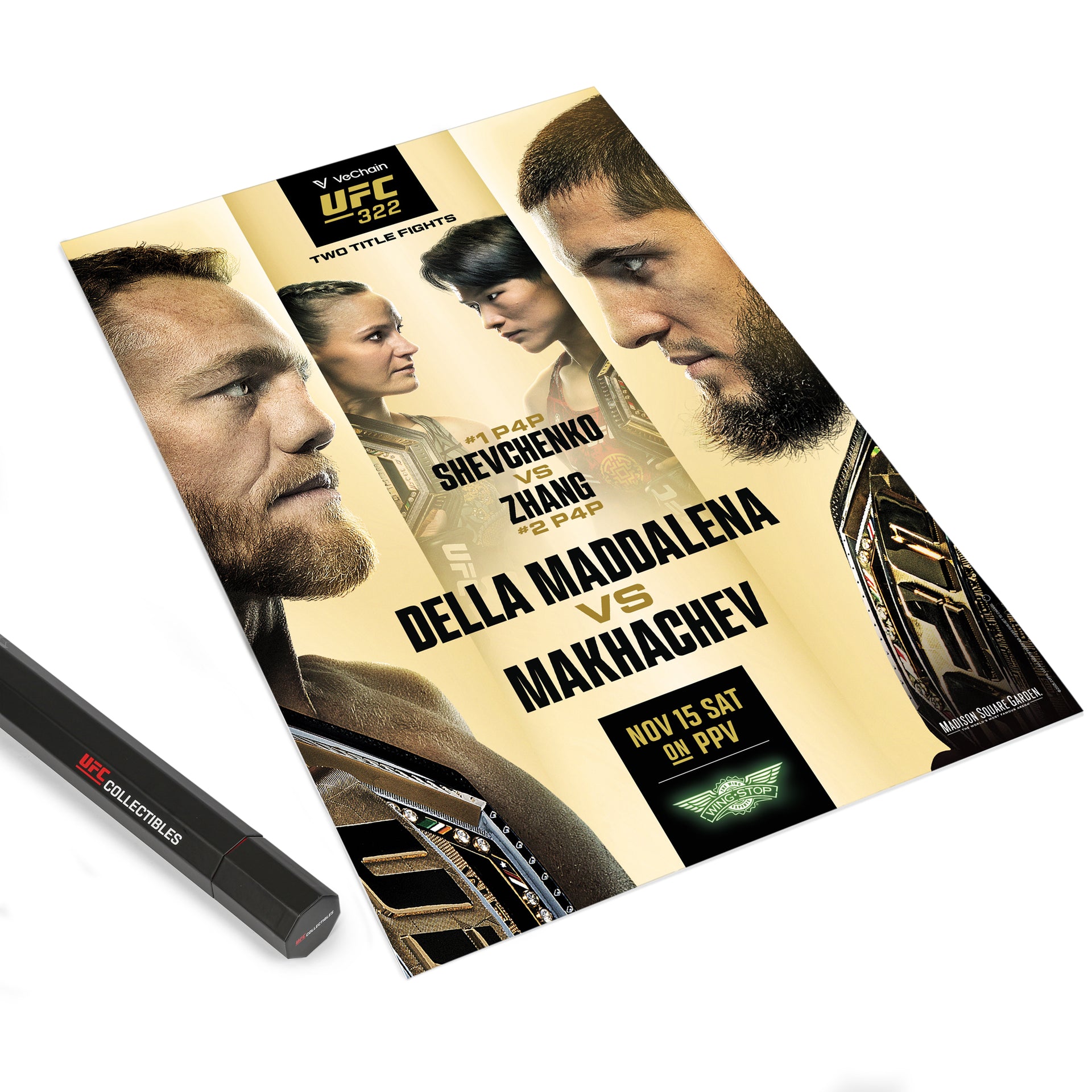 VeChain UFC 322: Della Maddalena vs Makhachev First Edition Autographed Event Poster