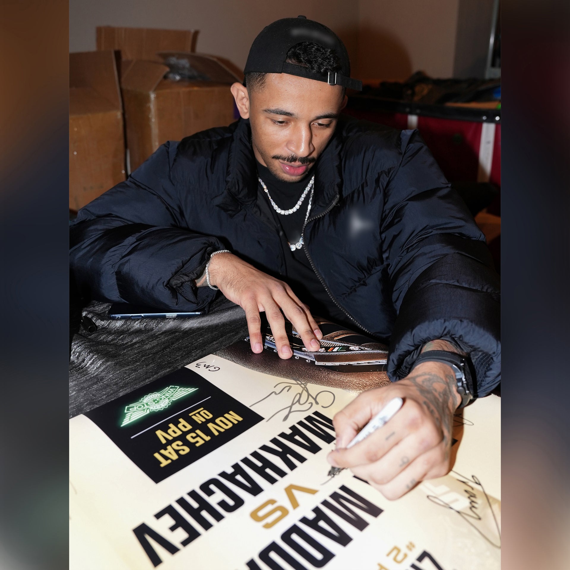 VeChain UFC 322: Della Maddalena vs Makhachev First Edition Autographed Event Poster