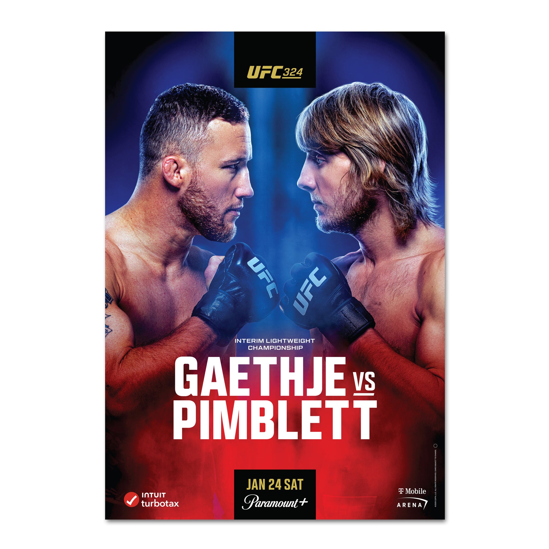 UFC 324: Gaethje vs Pimblett First Edition Autographed Event Poster