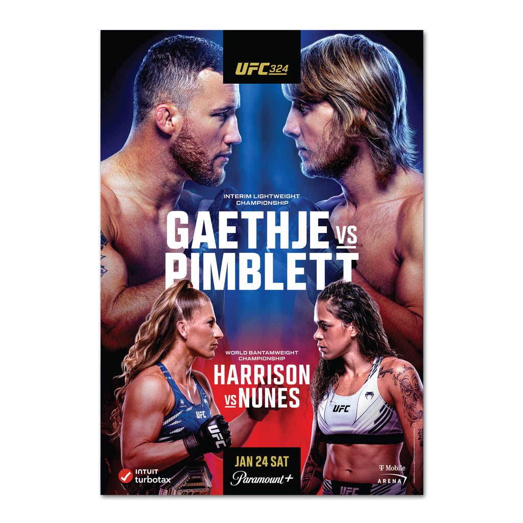 UFC 324: Gaethje vs Pimblett Autographed Event Poster