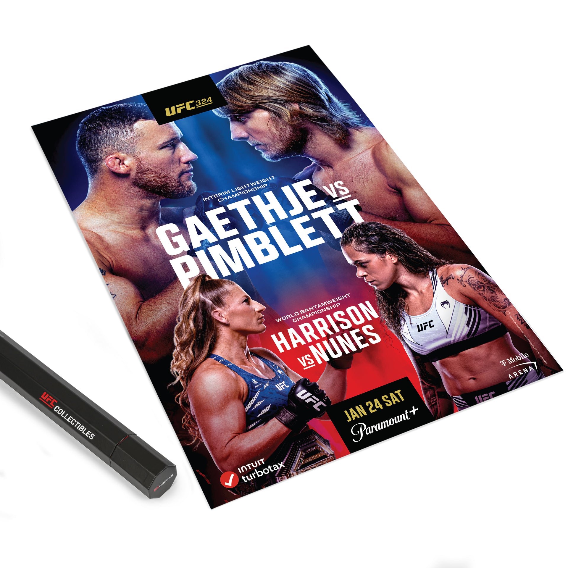 UFC 324: Gaethje vs Pimblett Autographed Event Poster