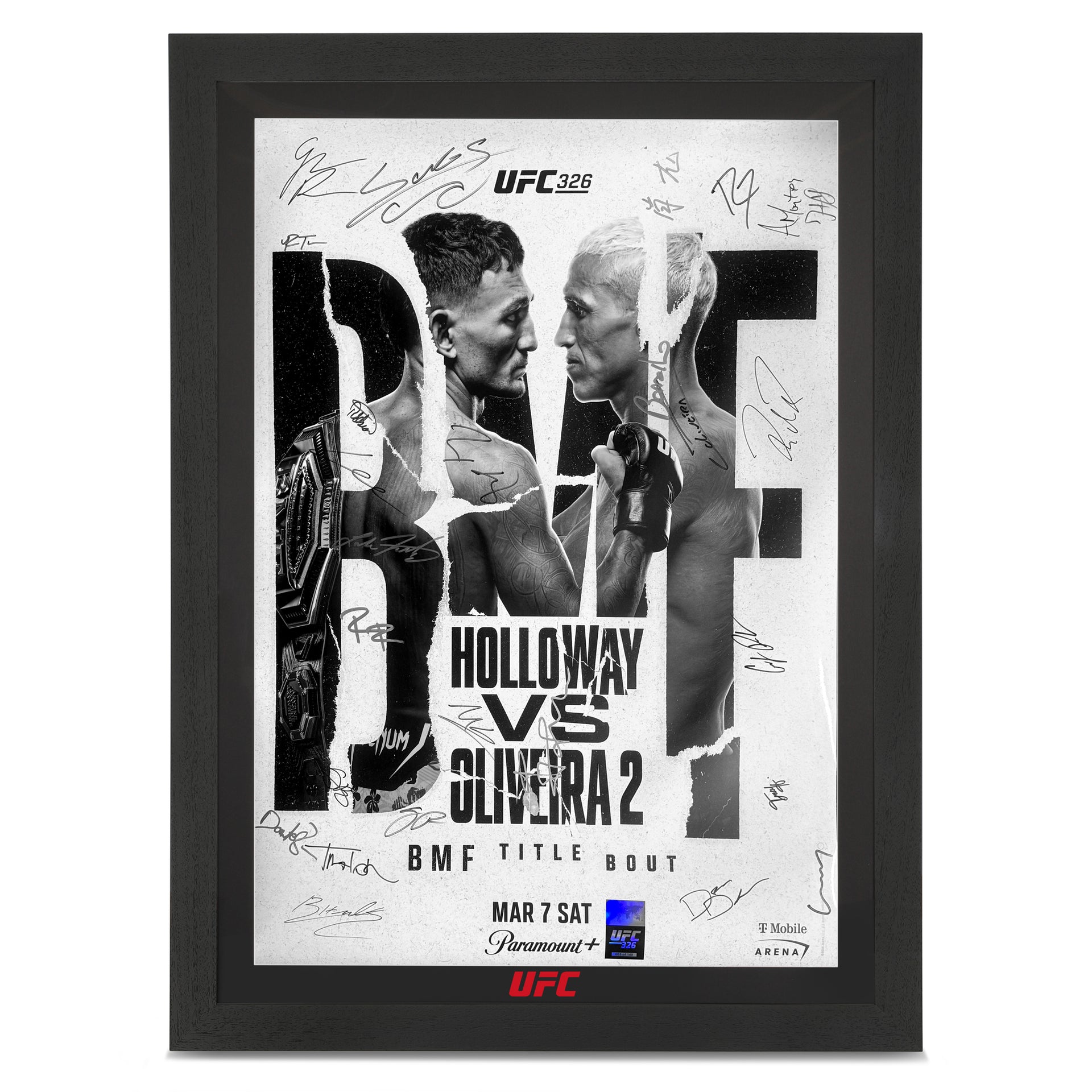 UFC 326: Holloway vs Oliveira 2 Autographed Event Poster