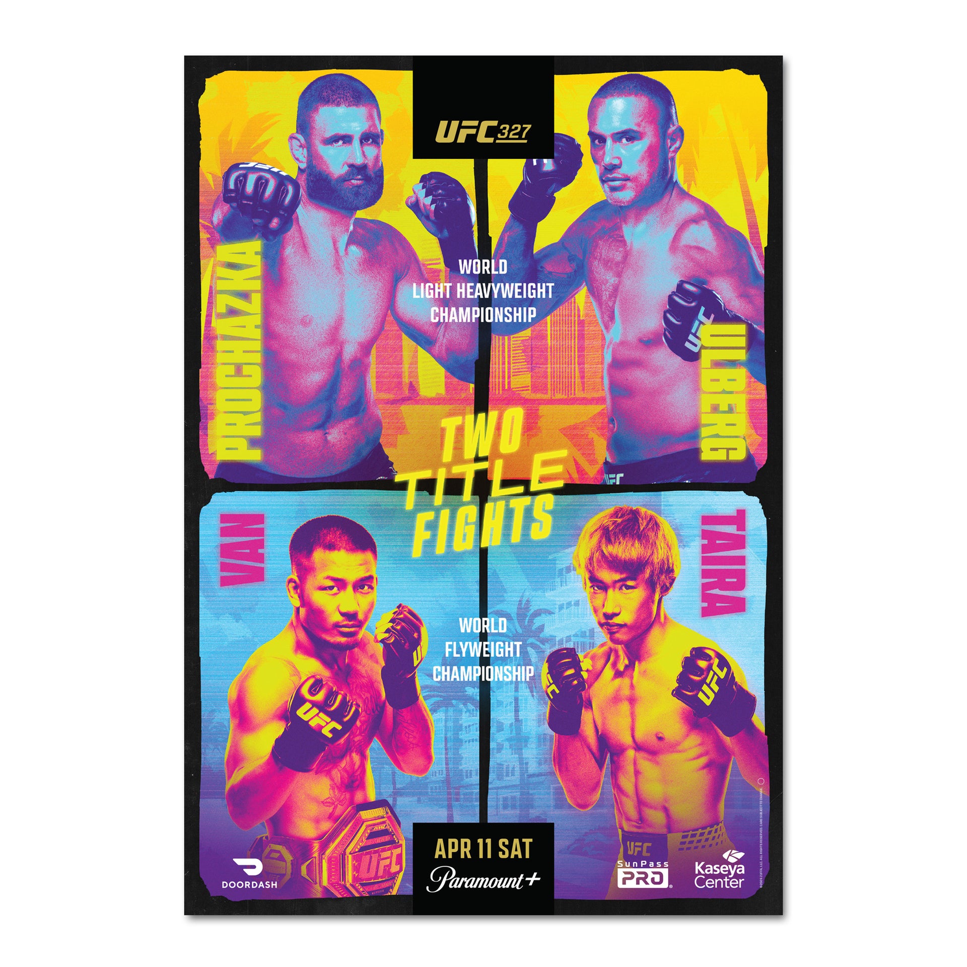 UFC 327: Procházka vs Ulberg Autographed Event Poster