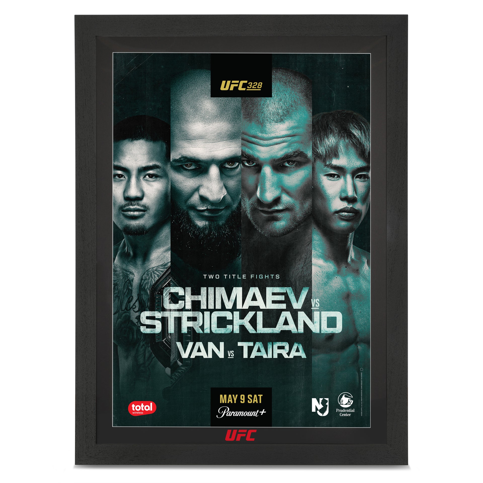 UFC 328: Chimaev vs Strickland Autographed Event Poster