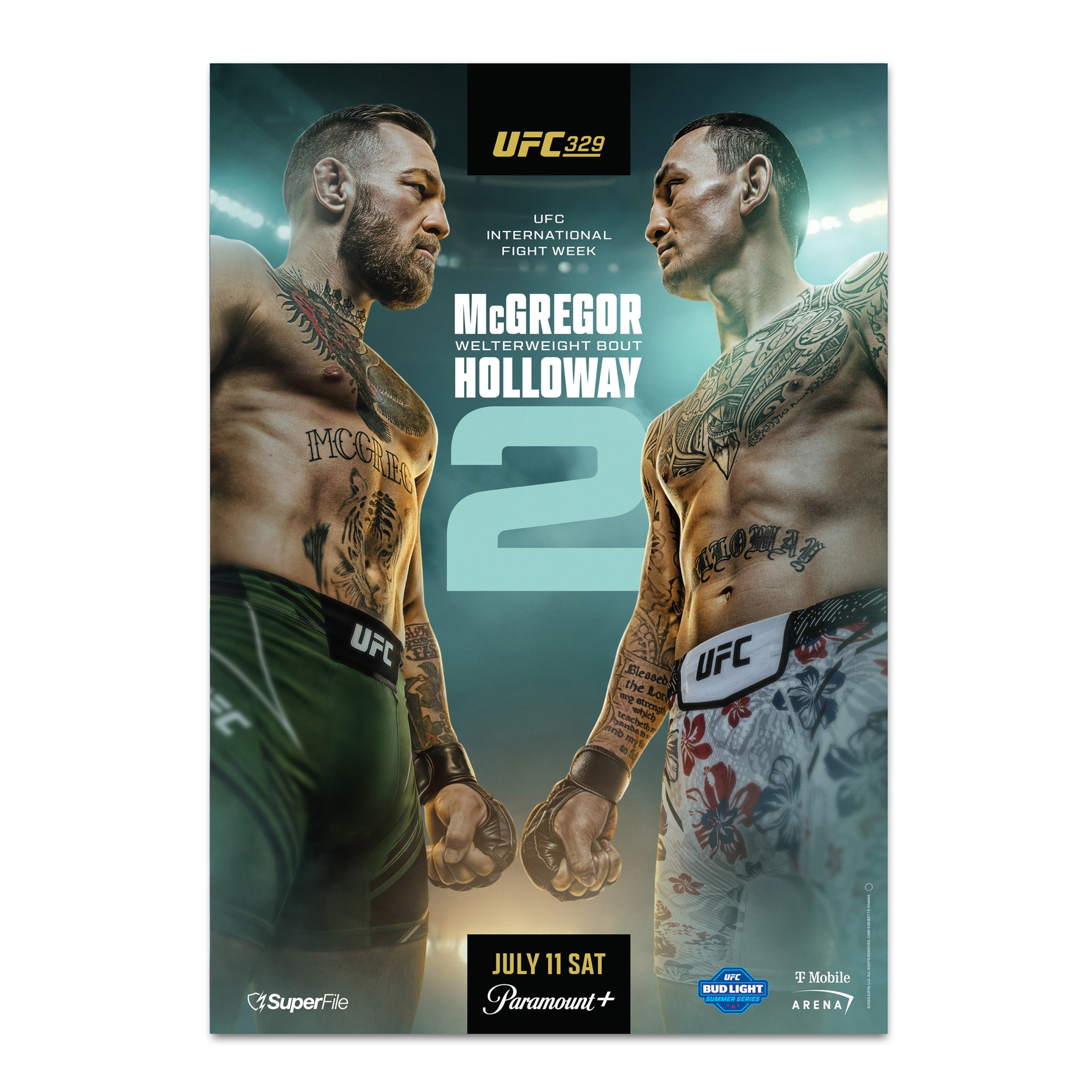 UFC 329: McGregor vs Holloway 2 Autographed Event Poster