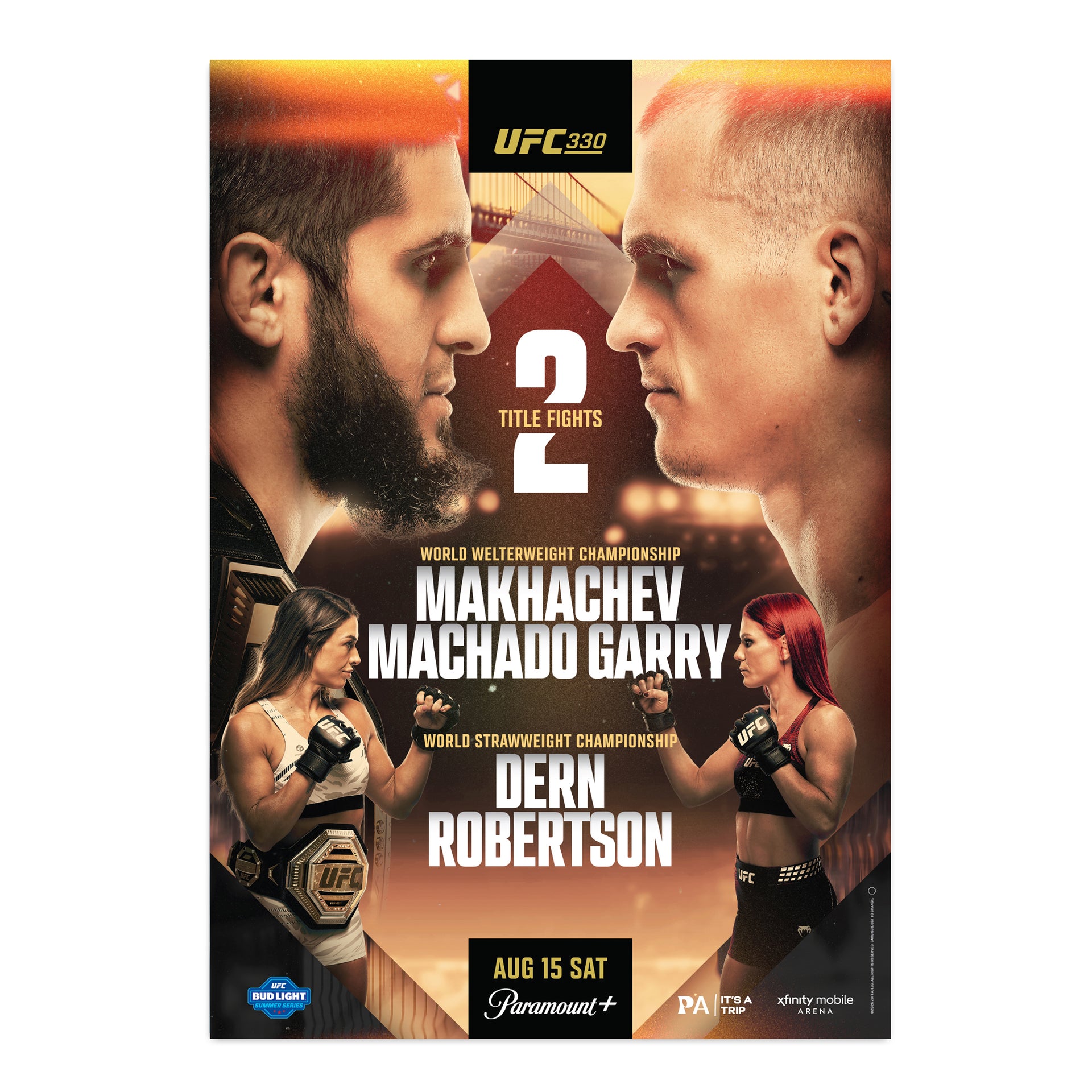 UFC 330: Makhachev vs Machado Garry First Edition Autographed Event Poster