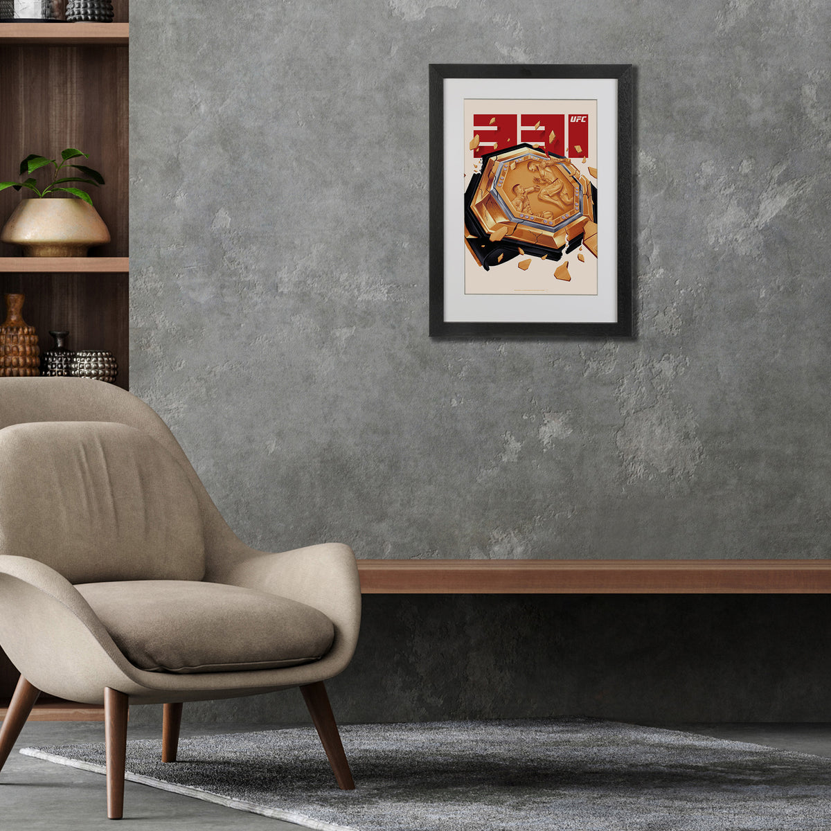 Crypto.com UFC 331: Van vs Pantoja 2 Artist Series Framed Print