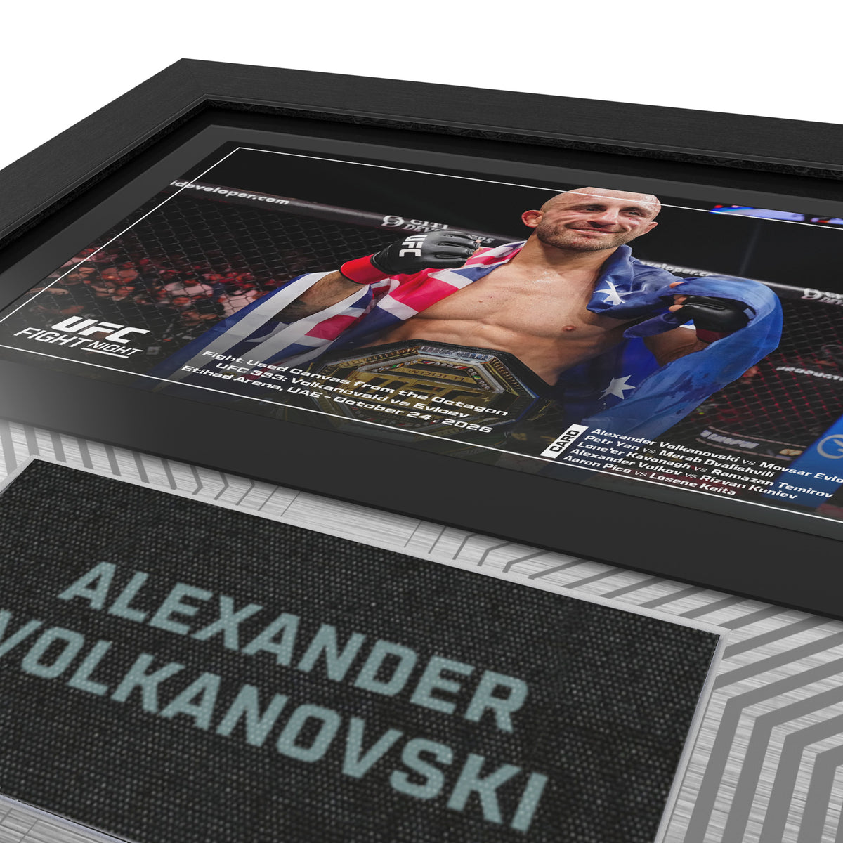Alexander Volkanovski Name on Canvas UFC 333: Volkanovski vs Evloev