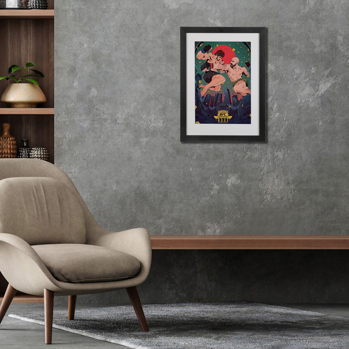UFC 333: Volkanovski vs Evloev Artist Series Framed Print