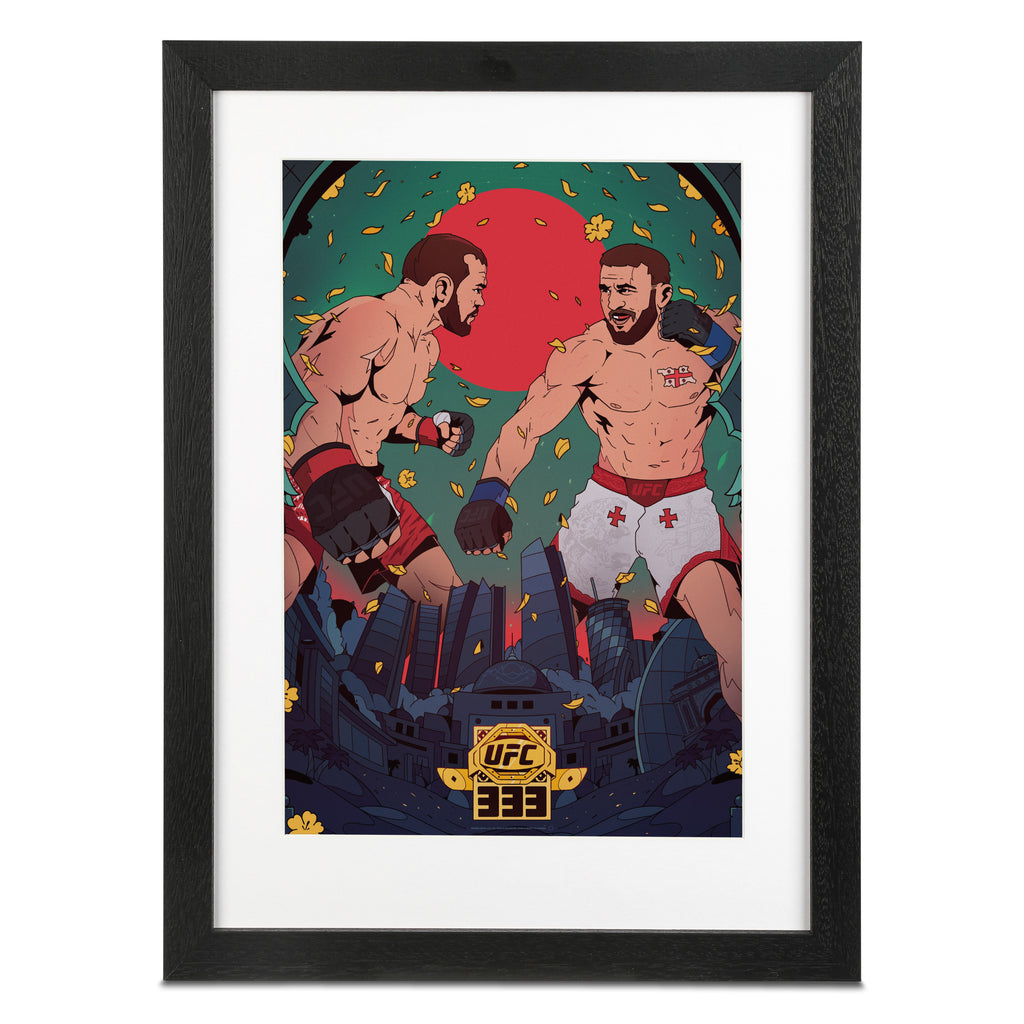 UFC 333: Yan vs Dvalishvili Artist Series Framed Print