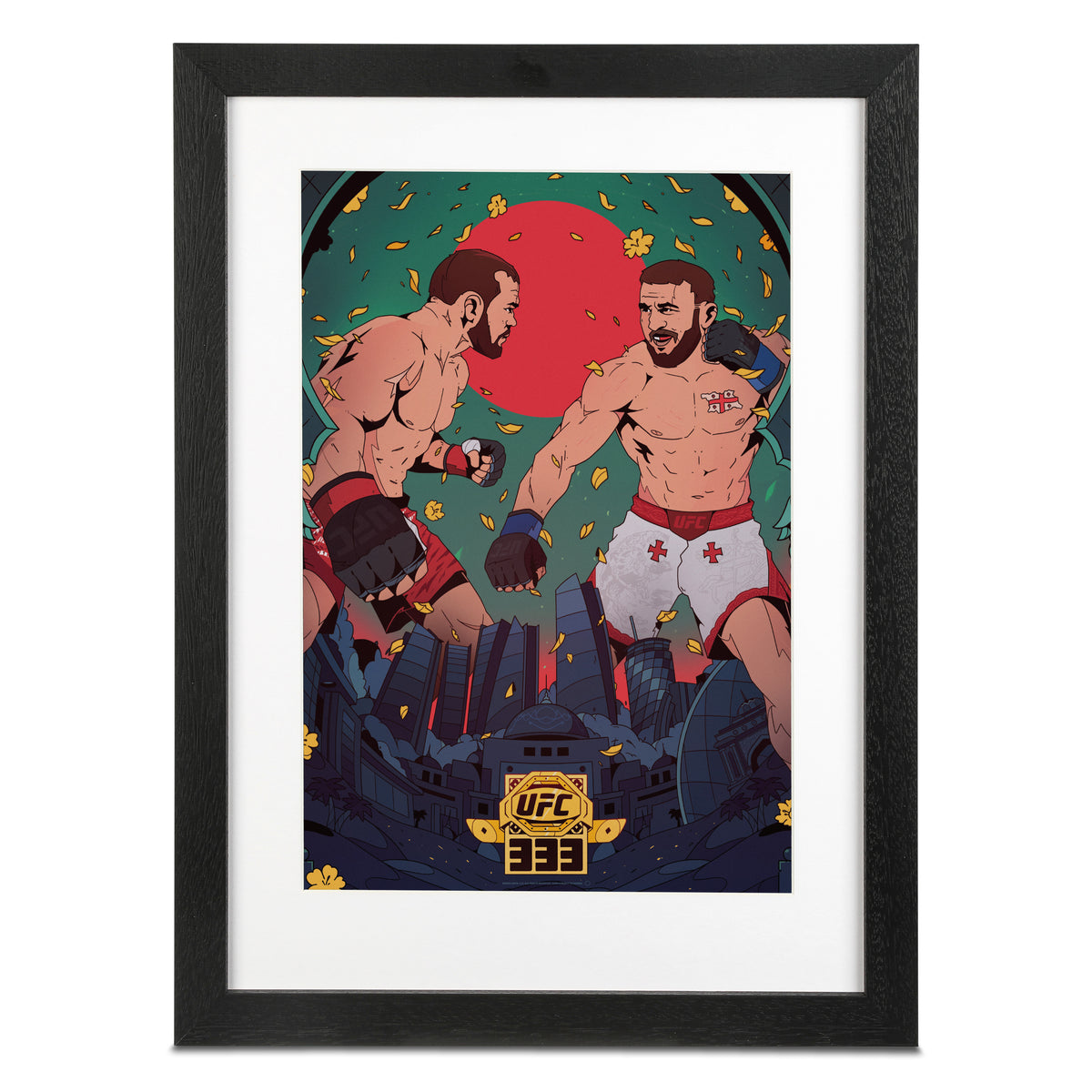 UFC 333: Yan vs Dvalishvili Artist Series Framed Print