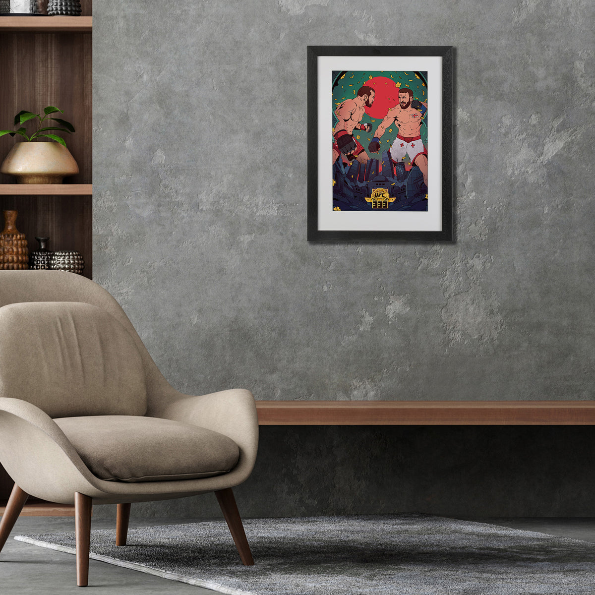 UFC 333: Yan vs Dvalishvili Artist Series Framed Print