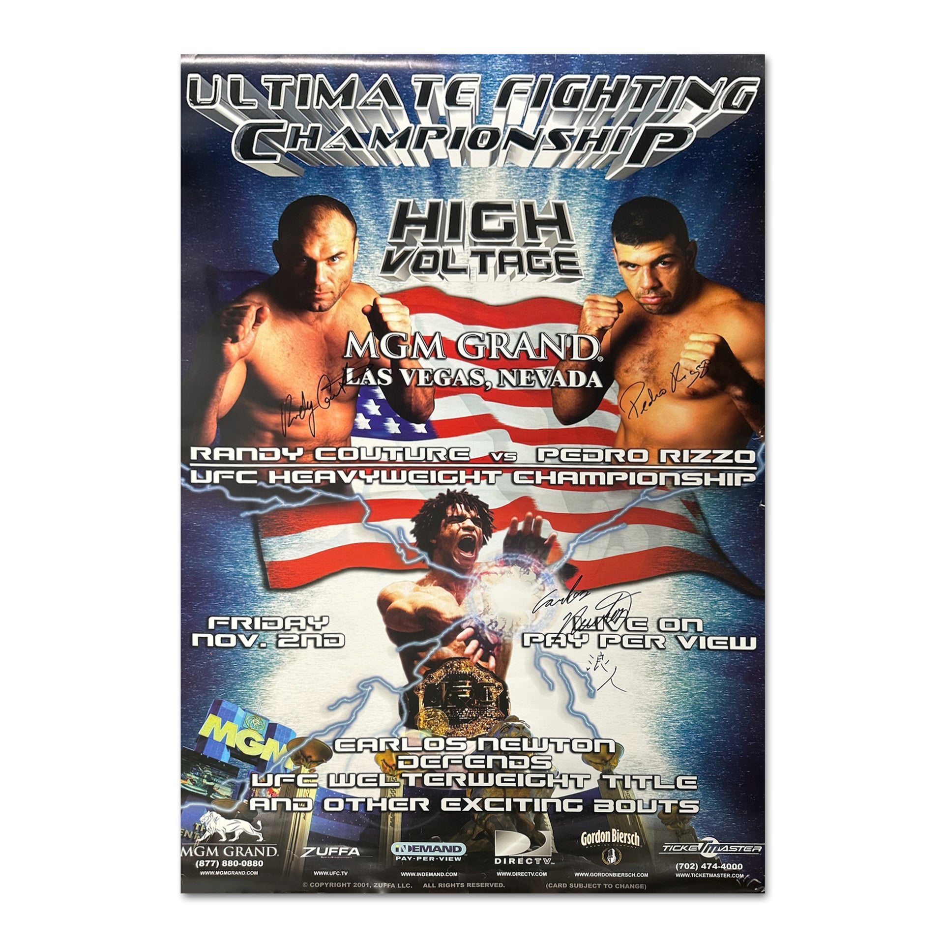 UFC 34: High Voltage Autographed Event Poster