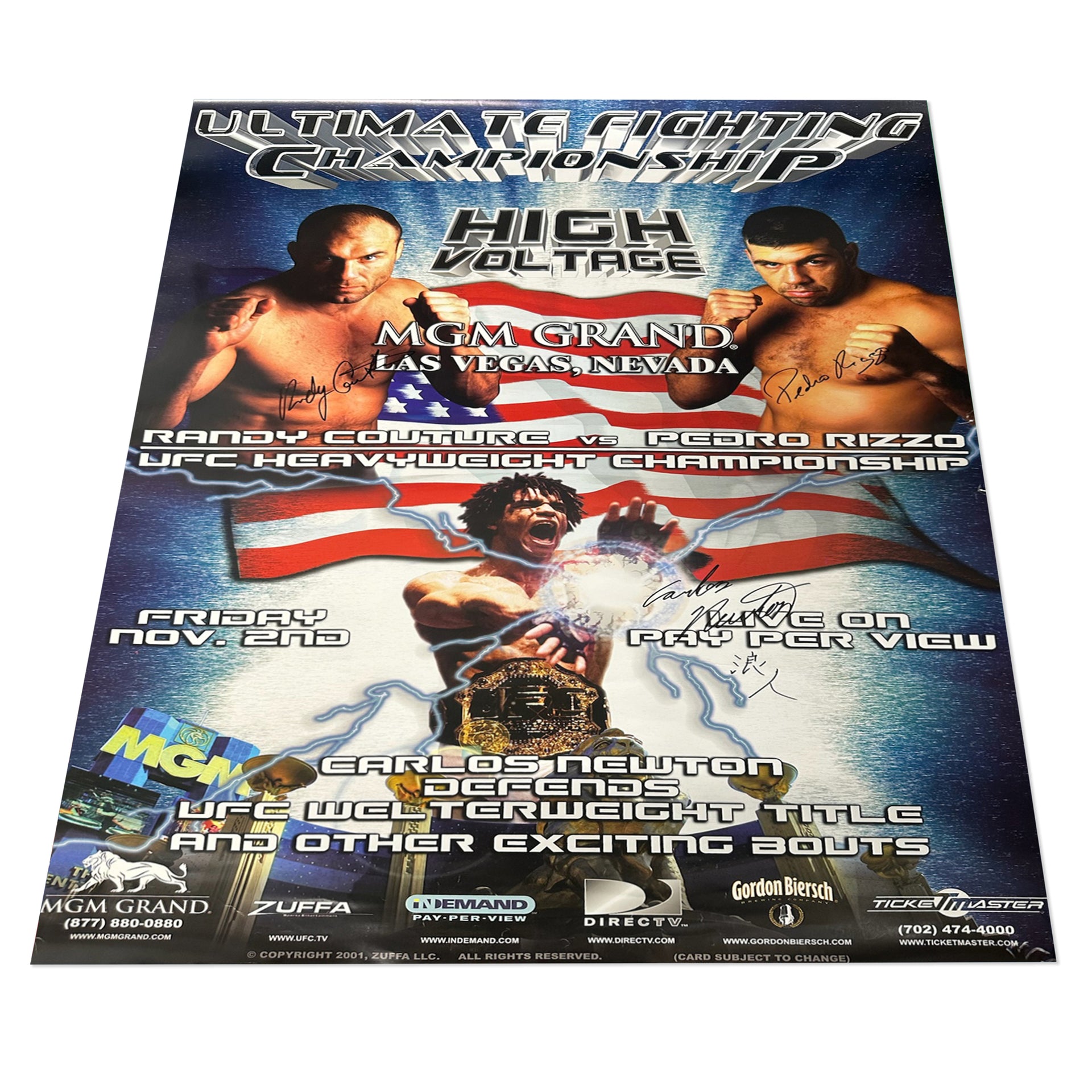 UFC 34: High Voltage Autographed Event Poster